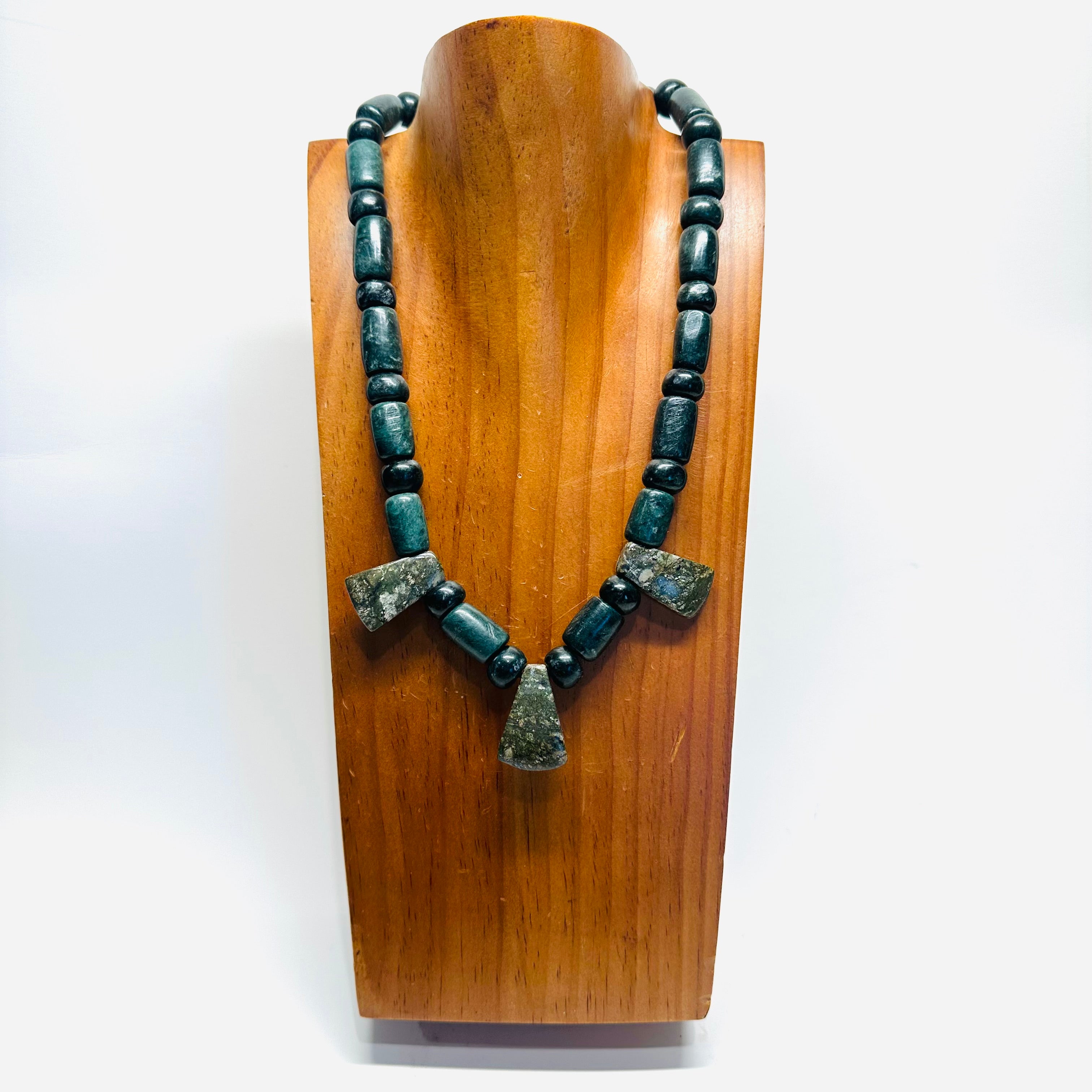 Necklace- Guatemala Jade w chisels