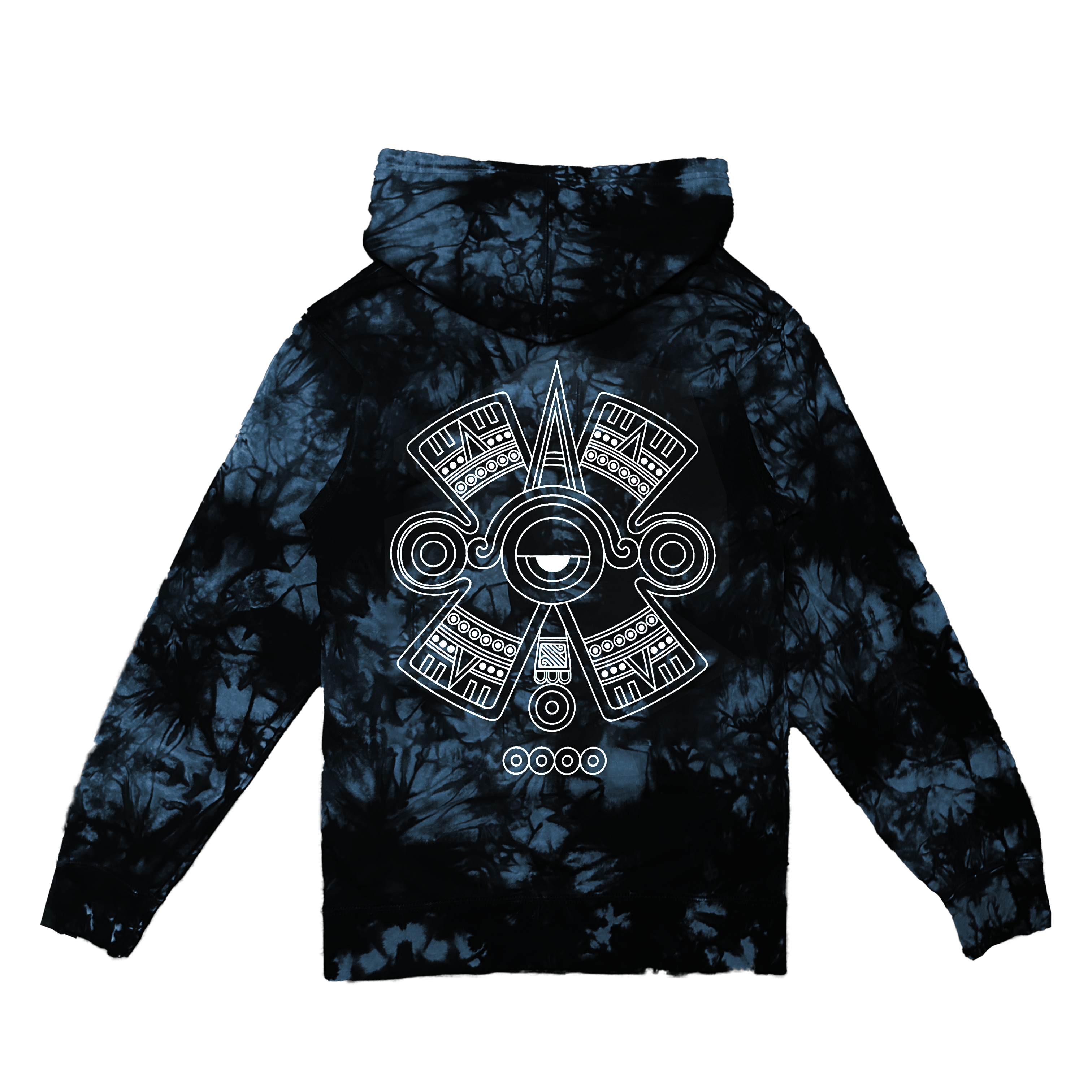 Hoodie - Ollin - black tie dye