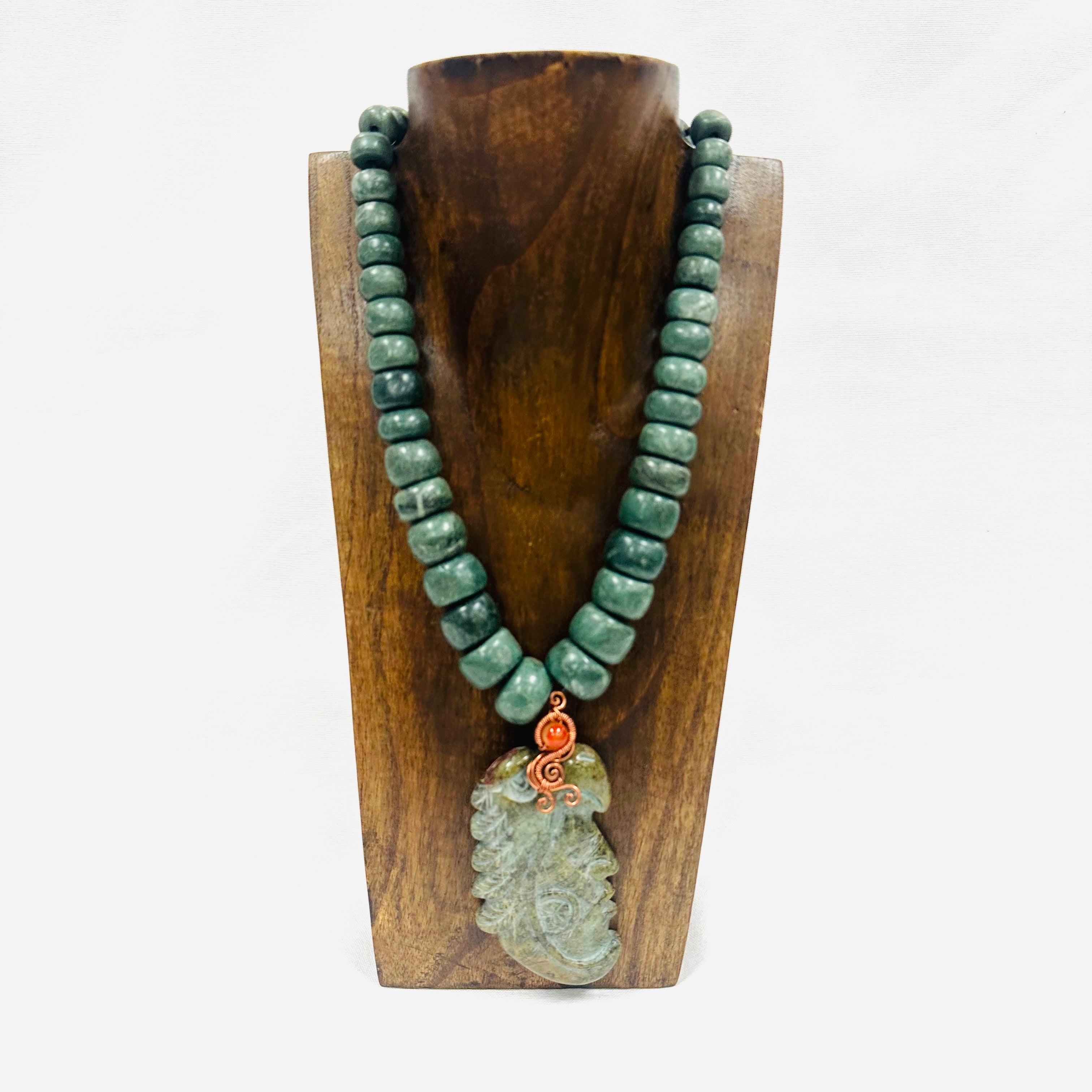 Necklace - Guatamala Jade Mayan Warrior 9