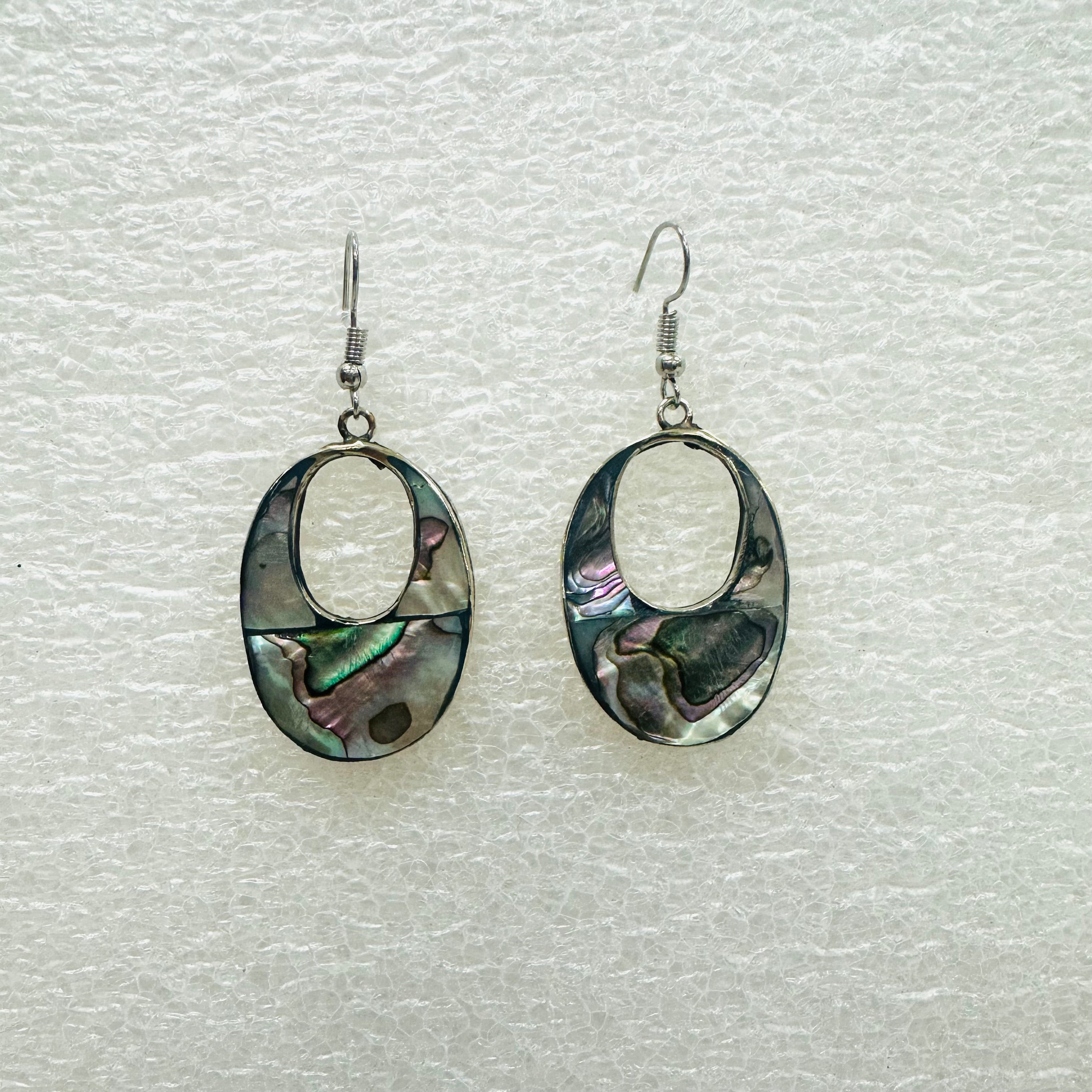Shell Earrings - Abalone - Hoop - Small