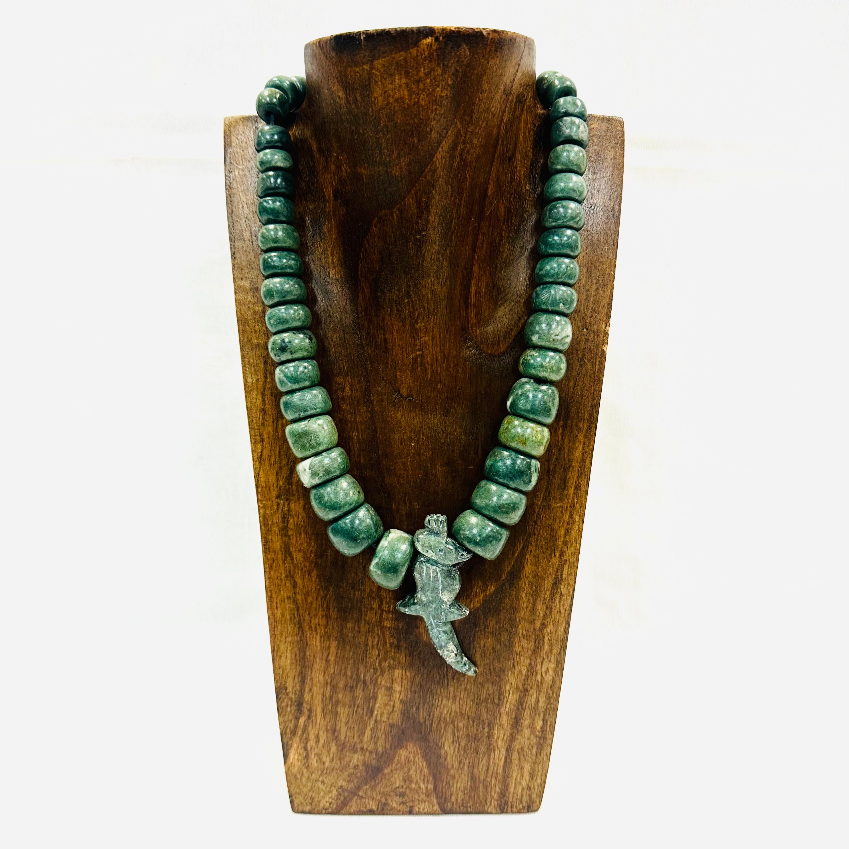 Necklace - Guatamala Jade and Quetzal bird