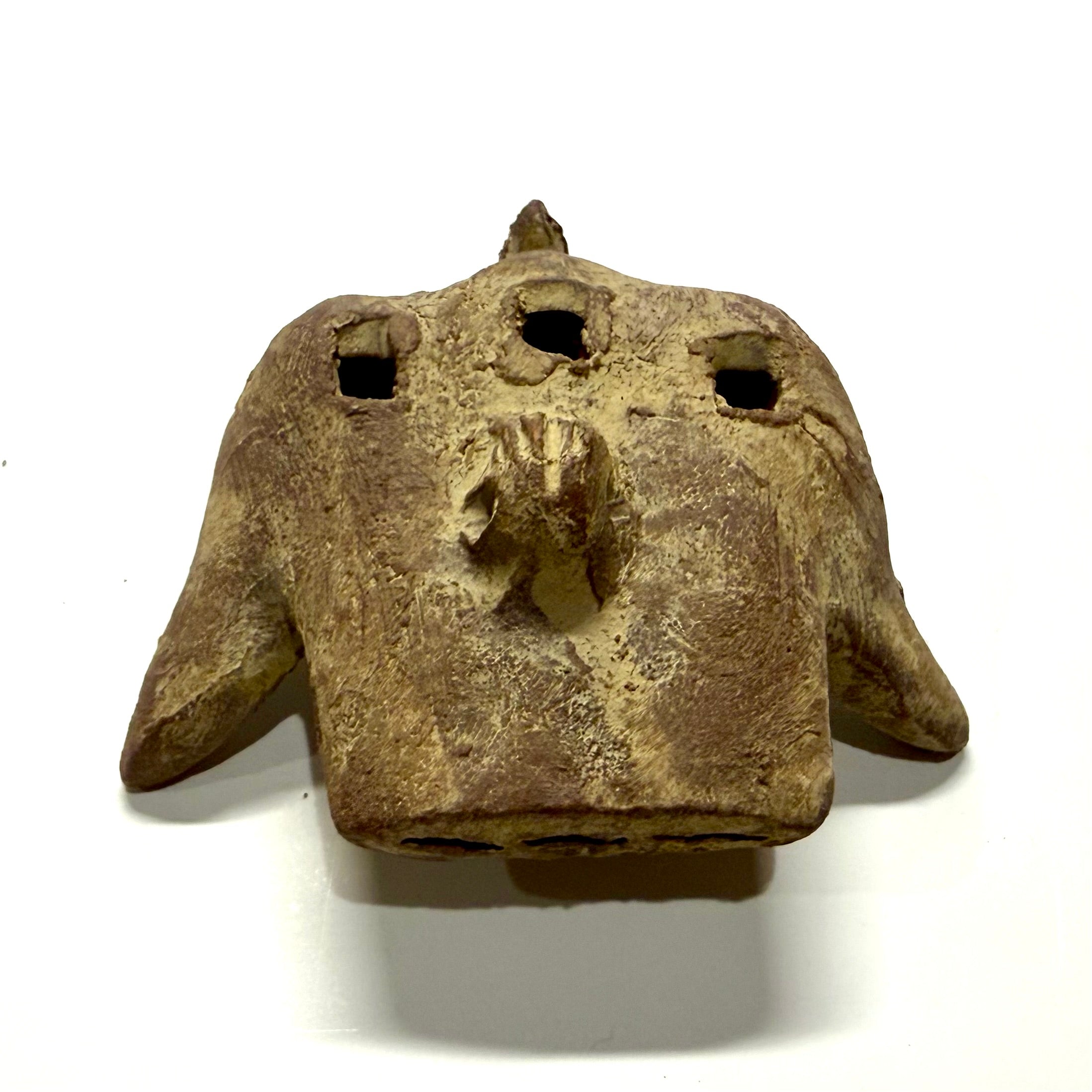 Clay eagle whistle - Aztec Pre-Colombian flute replica