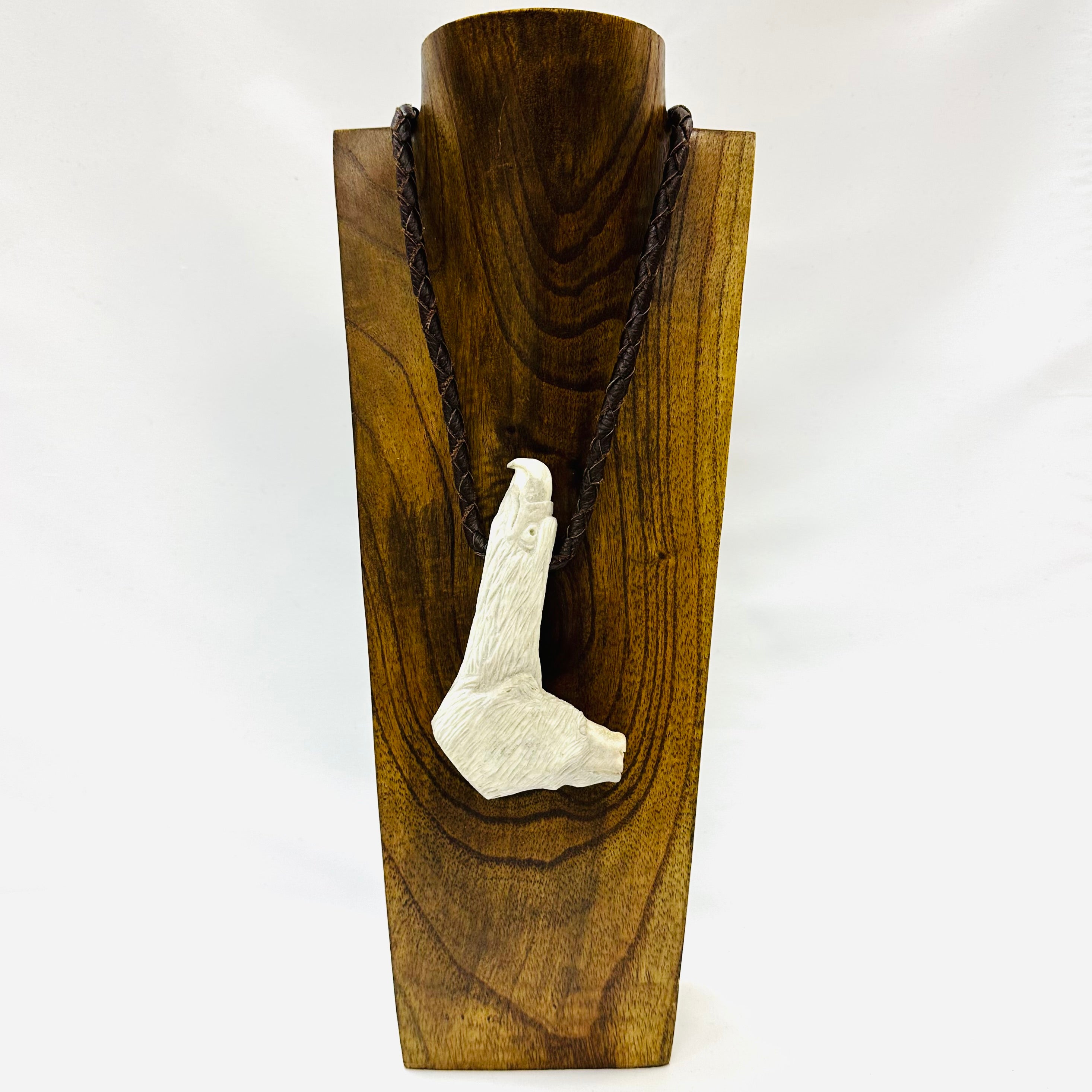 Necklace - Deer Antler Carved Pendant 9