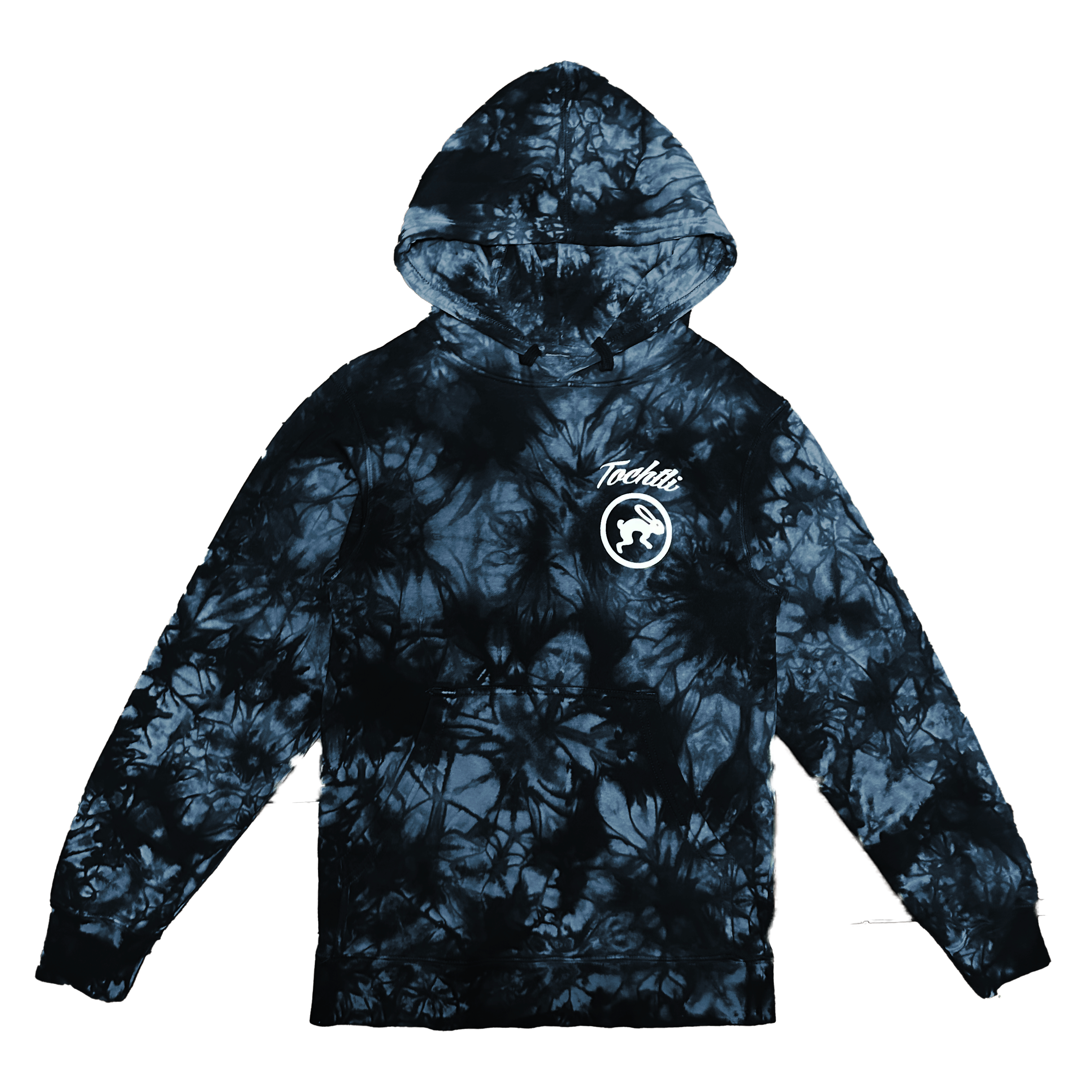 Hoodie - Ollin - black tie dye
