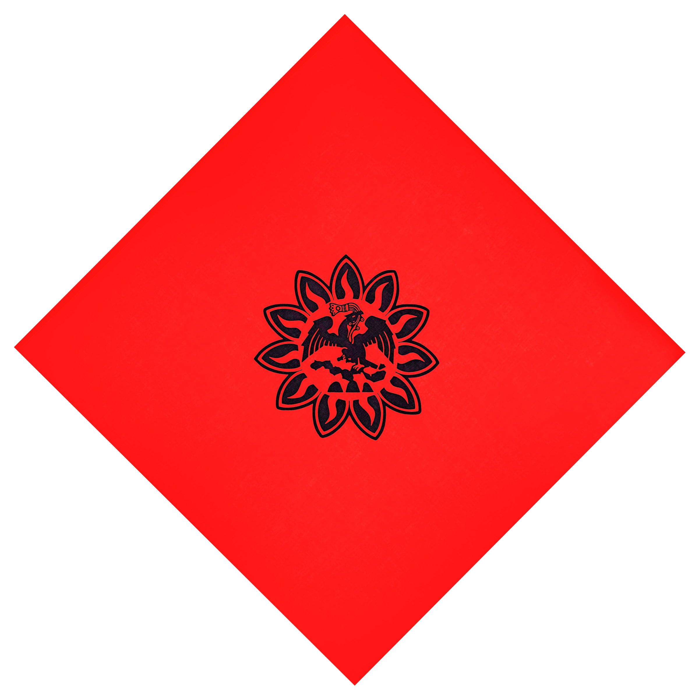 Bandana - Mexica Flag - Red 22" X 22"