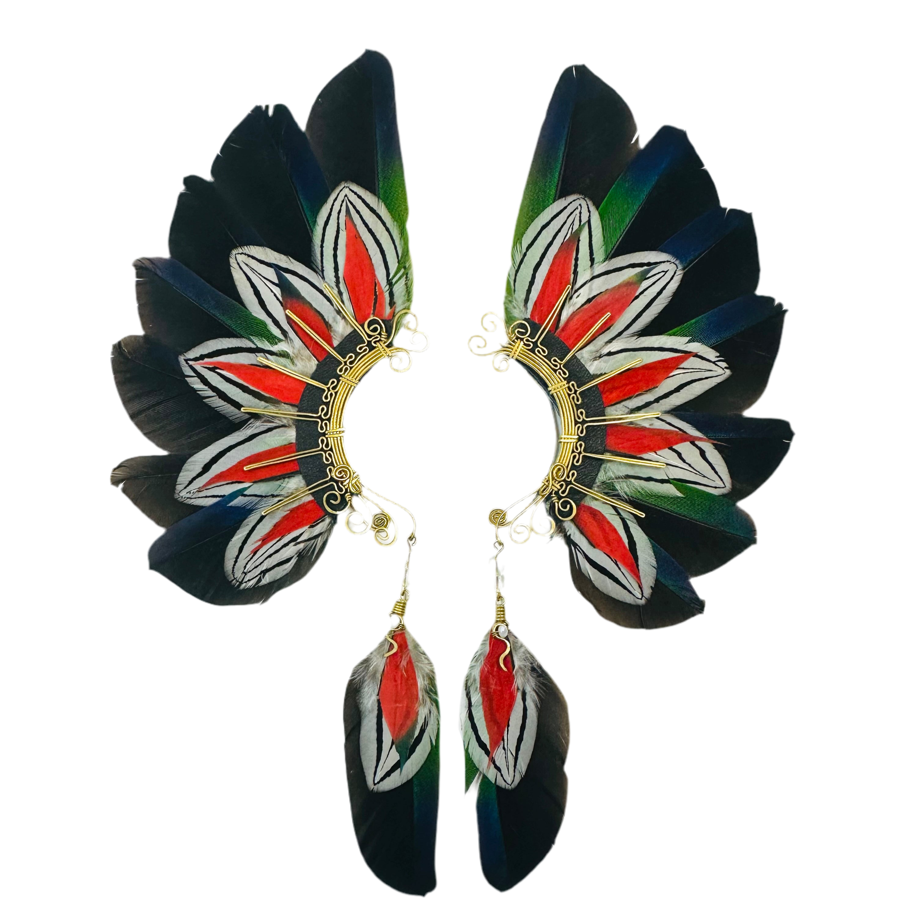 Feather wing cuff Earrings 1058