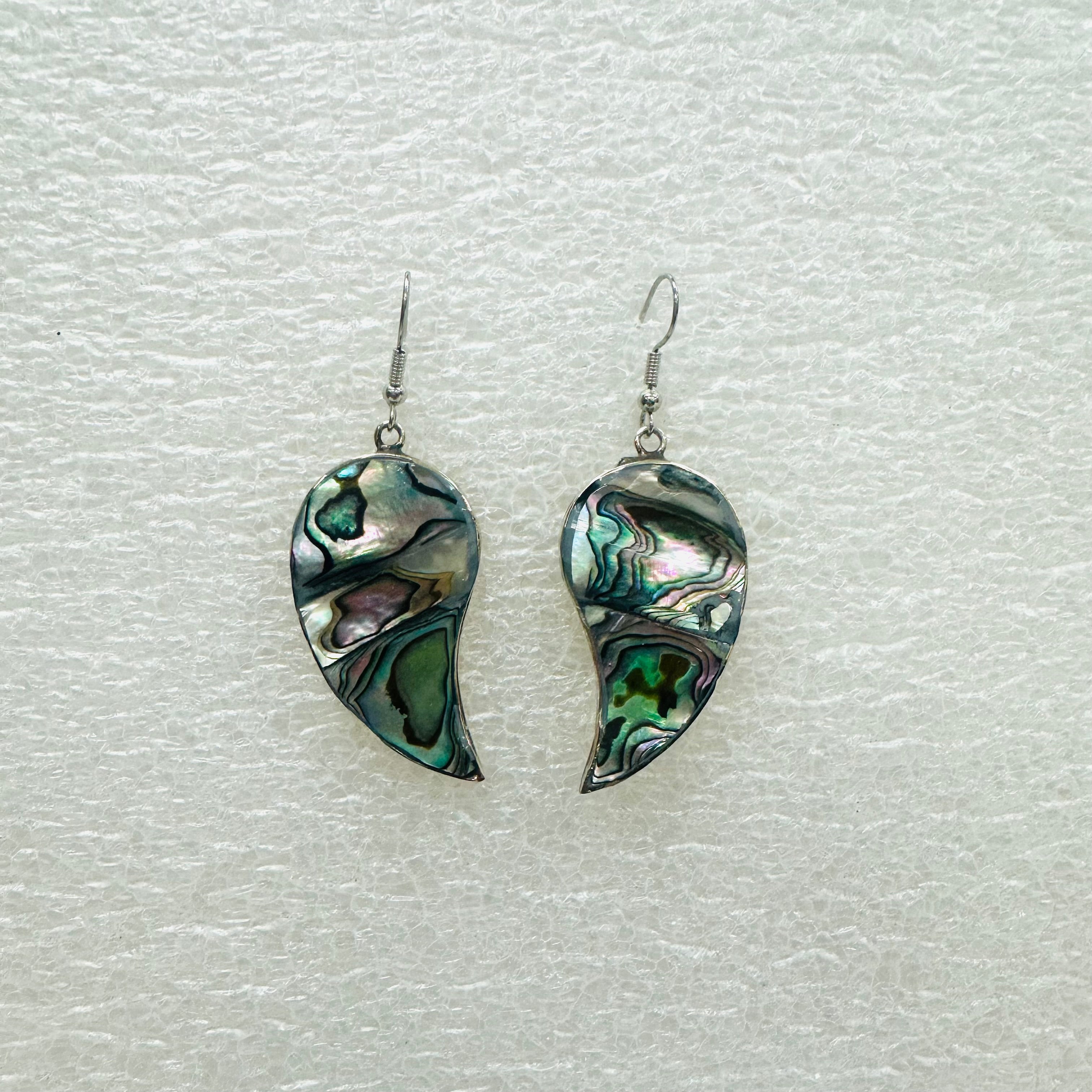 Shell Earrings - Abalone - Heart - Small