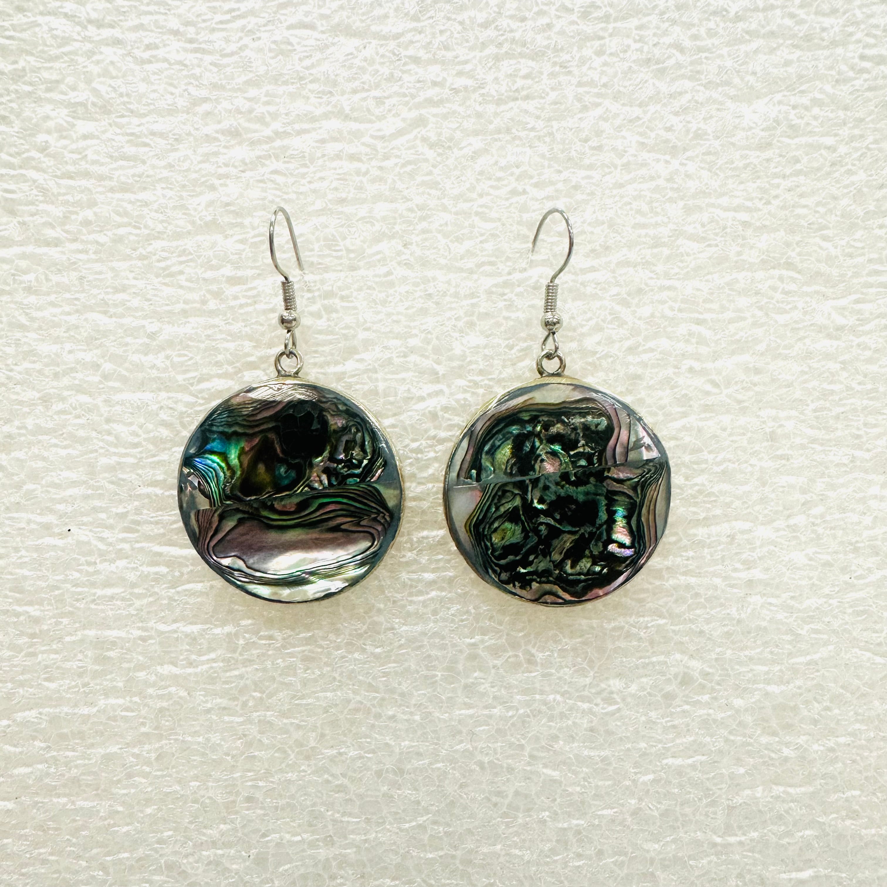 Shell Earrings - Abalone - 2cm - Circle