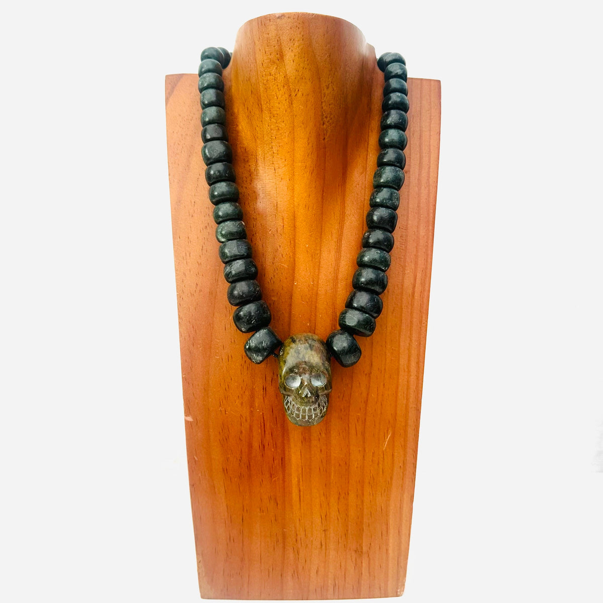 Necklace - Guatamala Jade and Skull