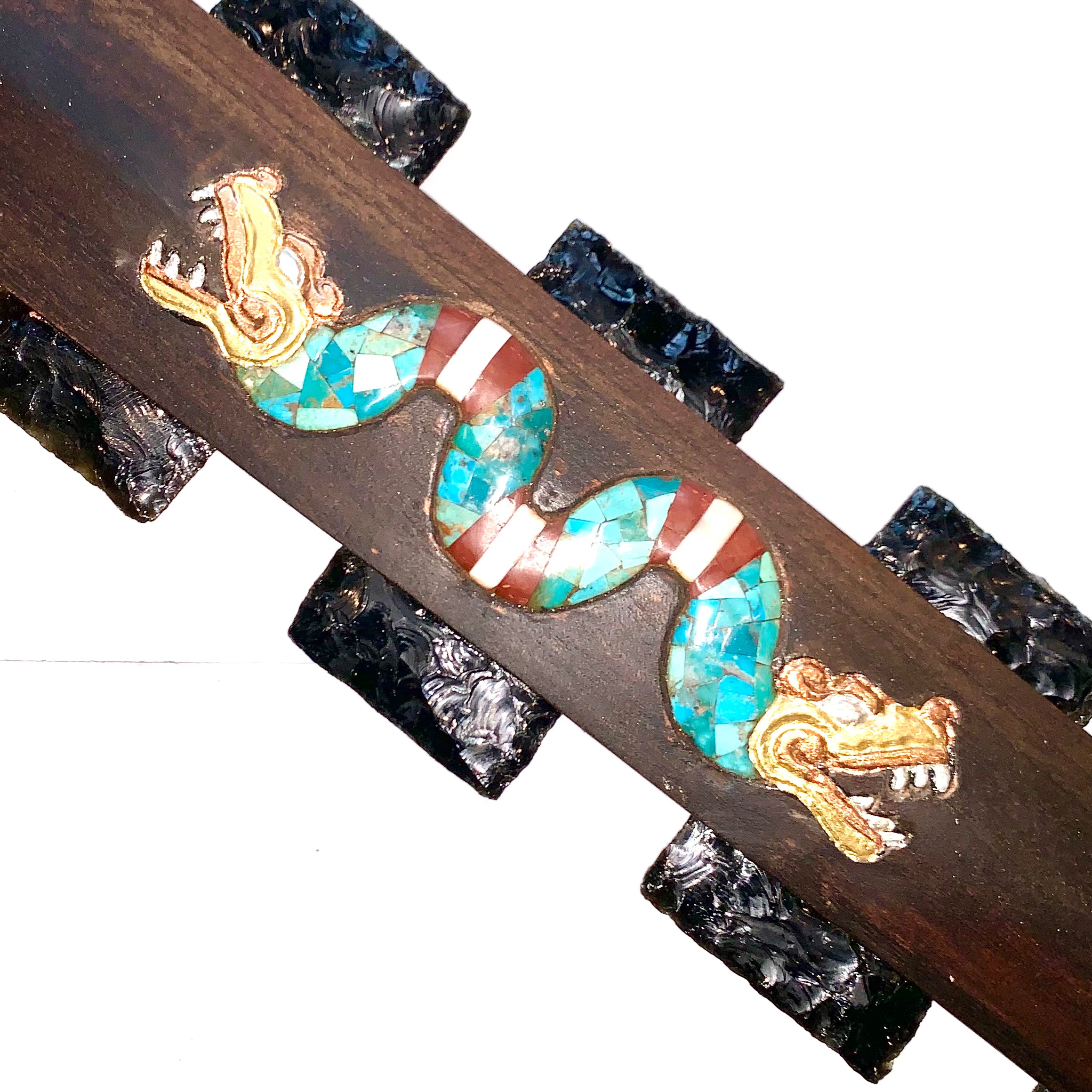 Macuahuitl (Aztec Club) - Mosaic Snake - 27"