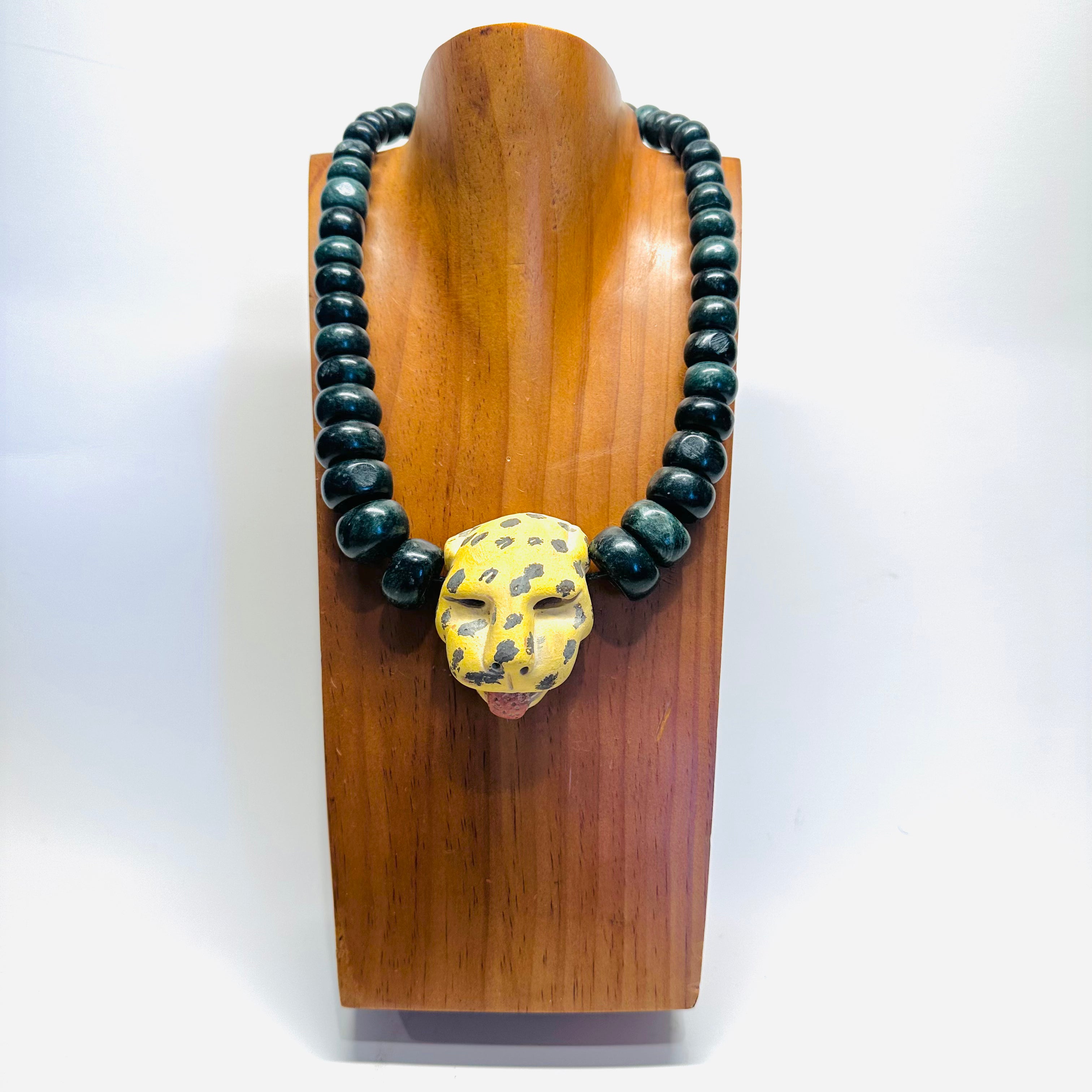 Necklace - Guatamala Jade and Jaguar pendent