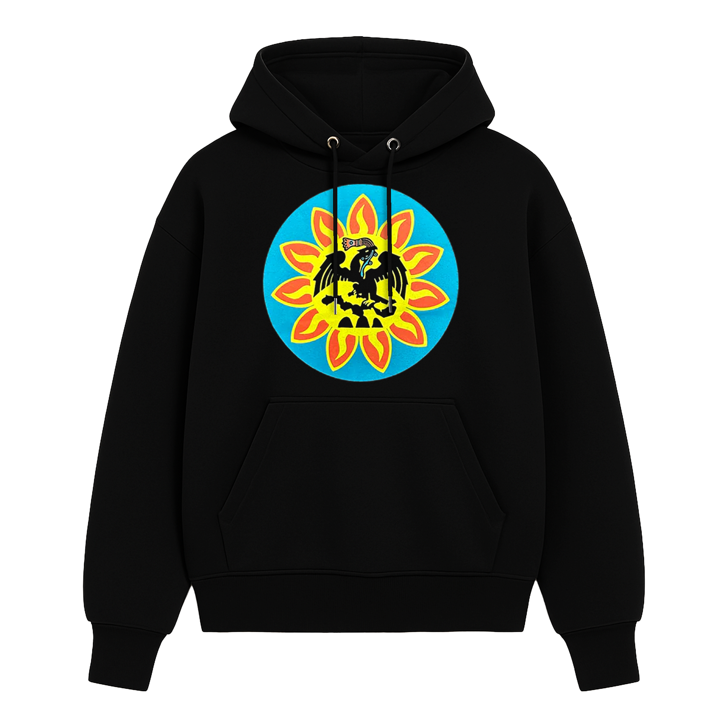Hoodie - Mexica Flag - Black