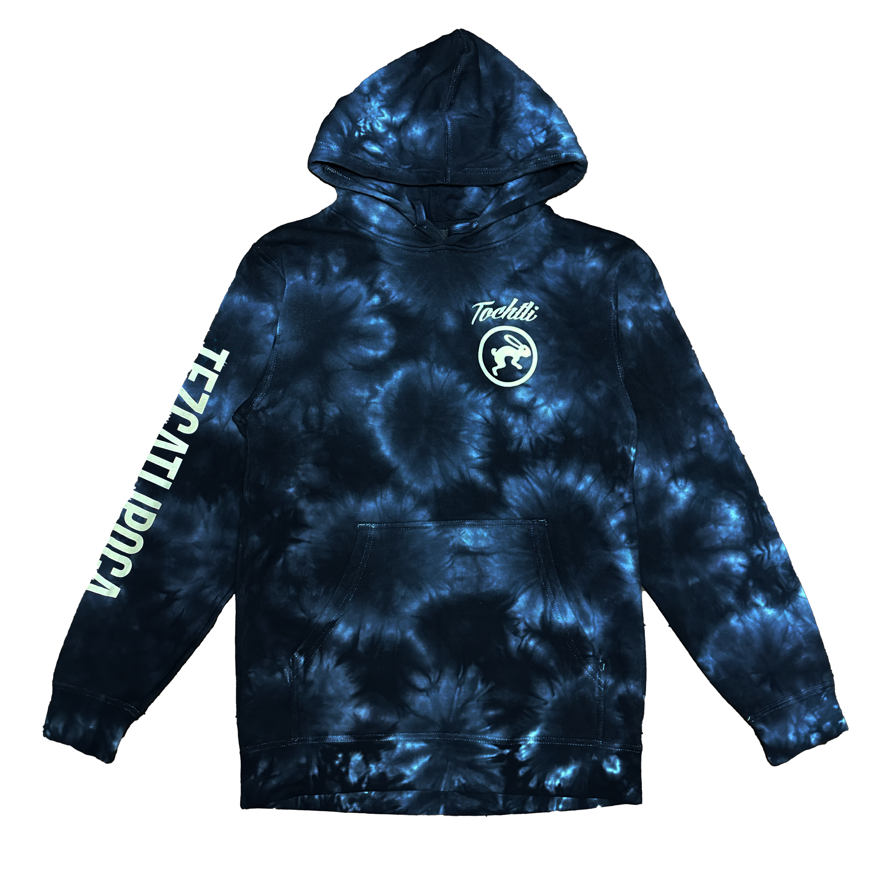 Hoodie - Tezcatlipoca black tie dye