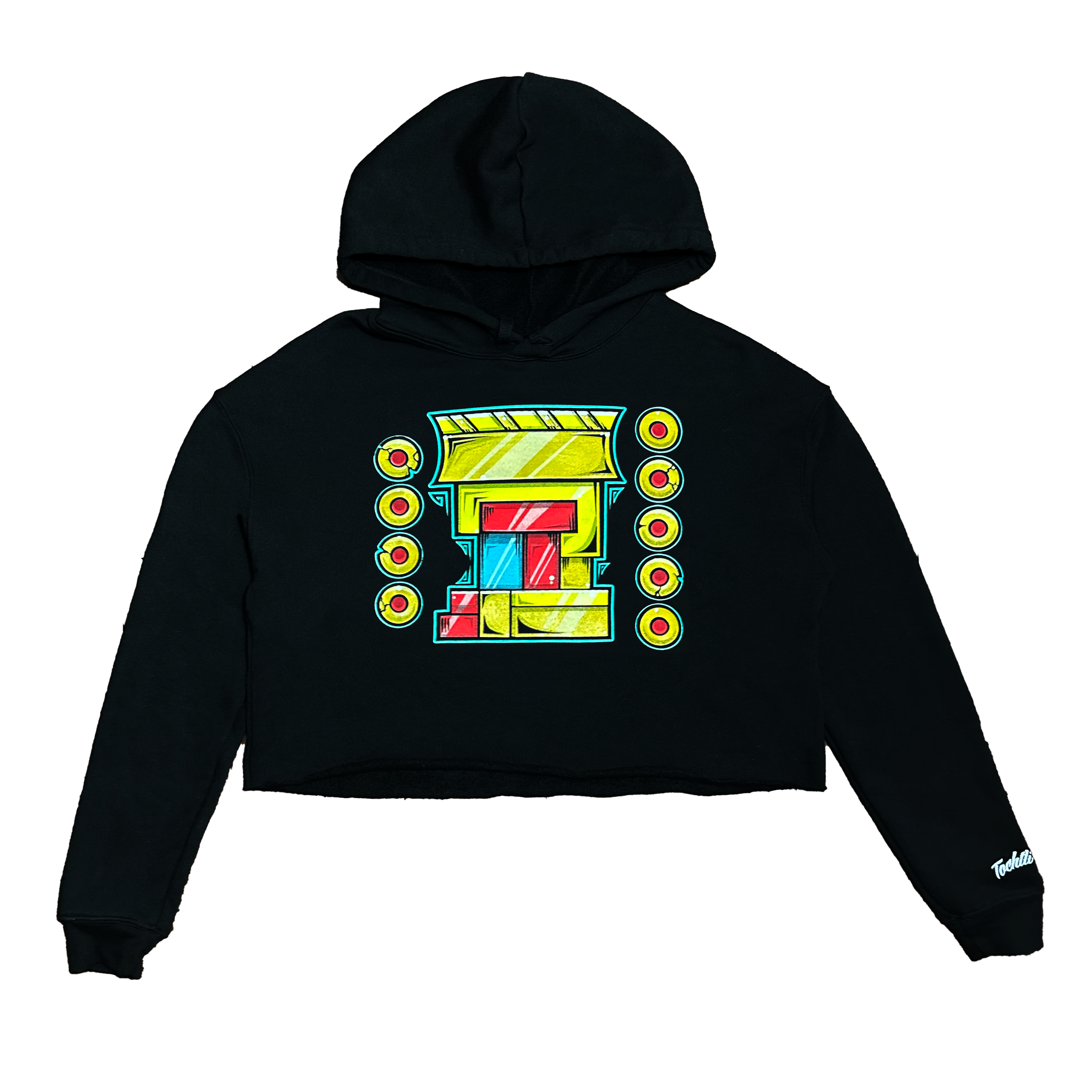 Crop Top Hoodie - Mexica New Year 9 Calli