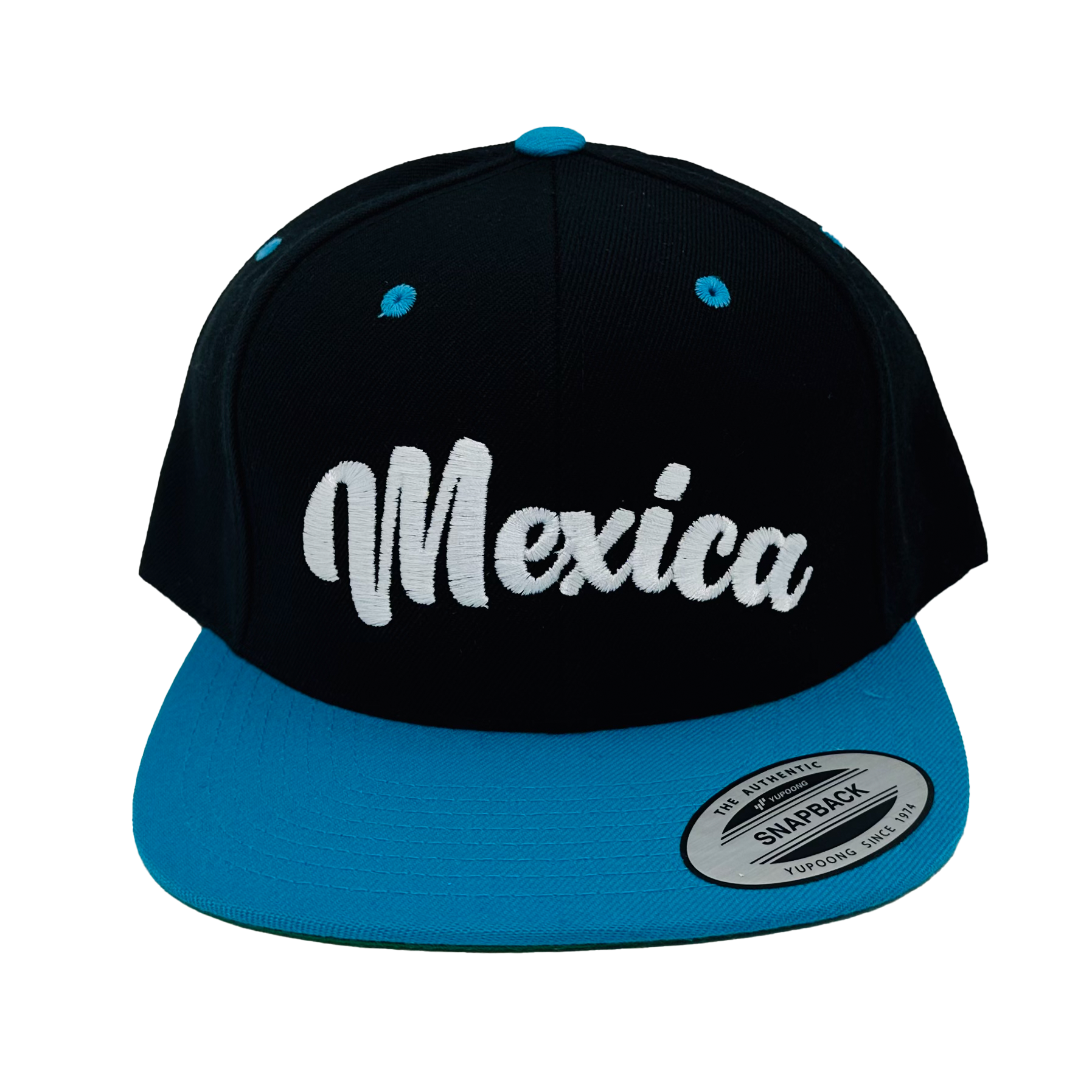 Snapback Hats - Mexica Black/turquoise