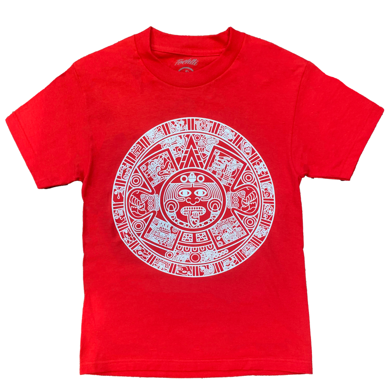 Top - Aztec Calendar - Red
