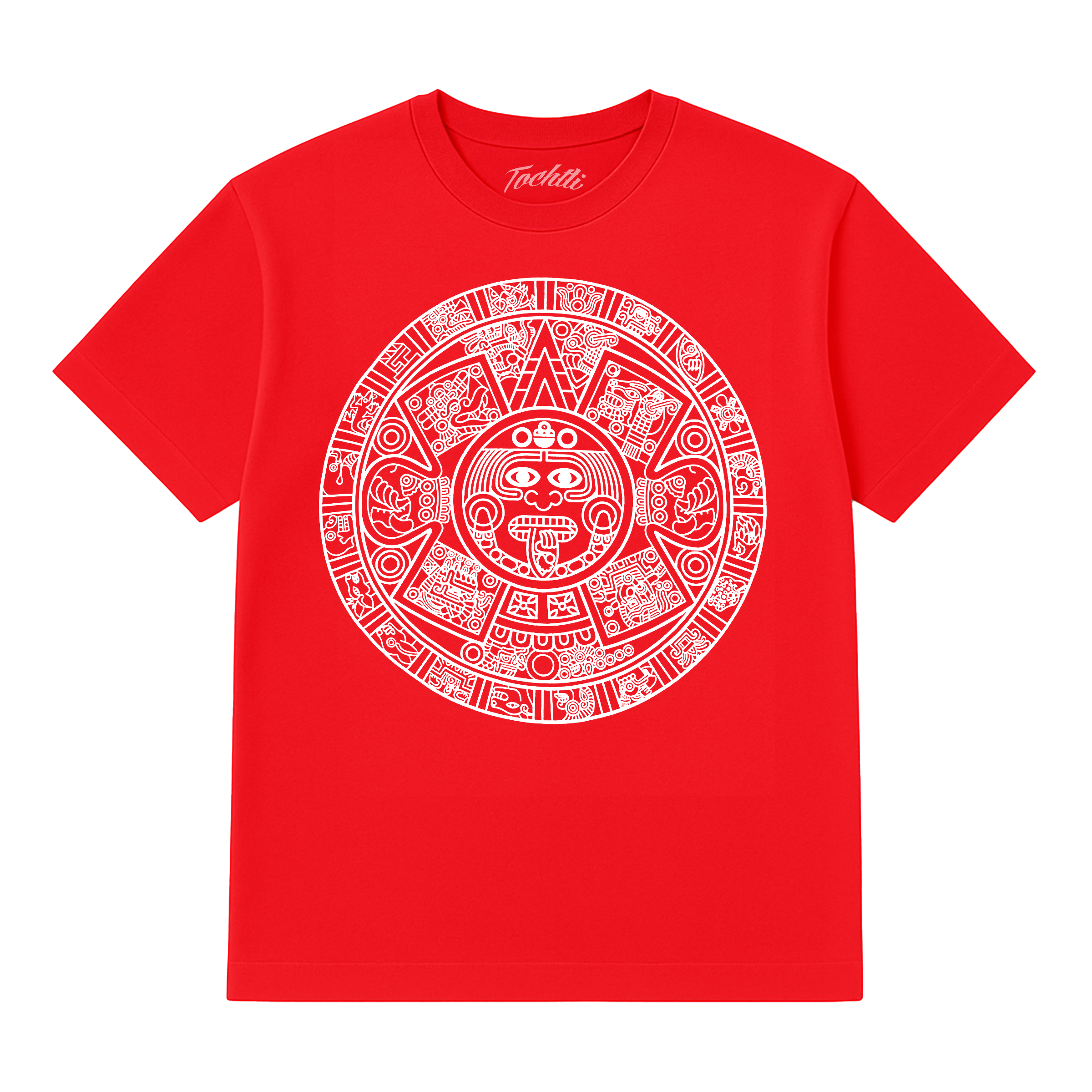 Top - Aztec Calendar - Red