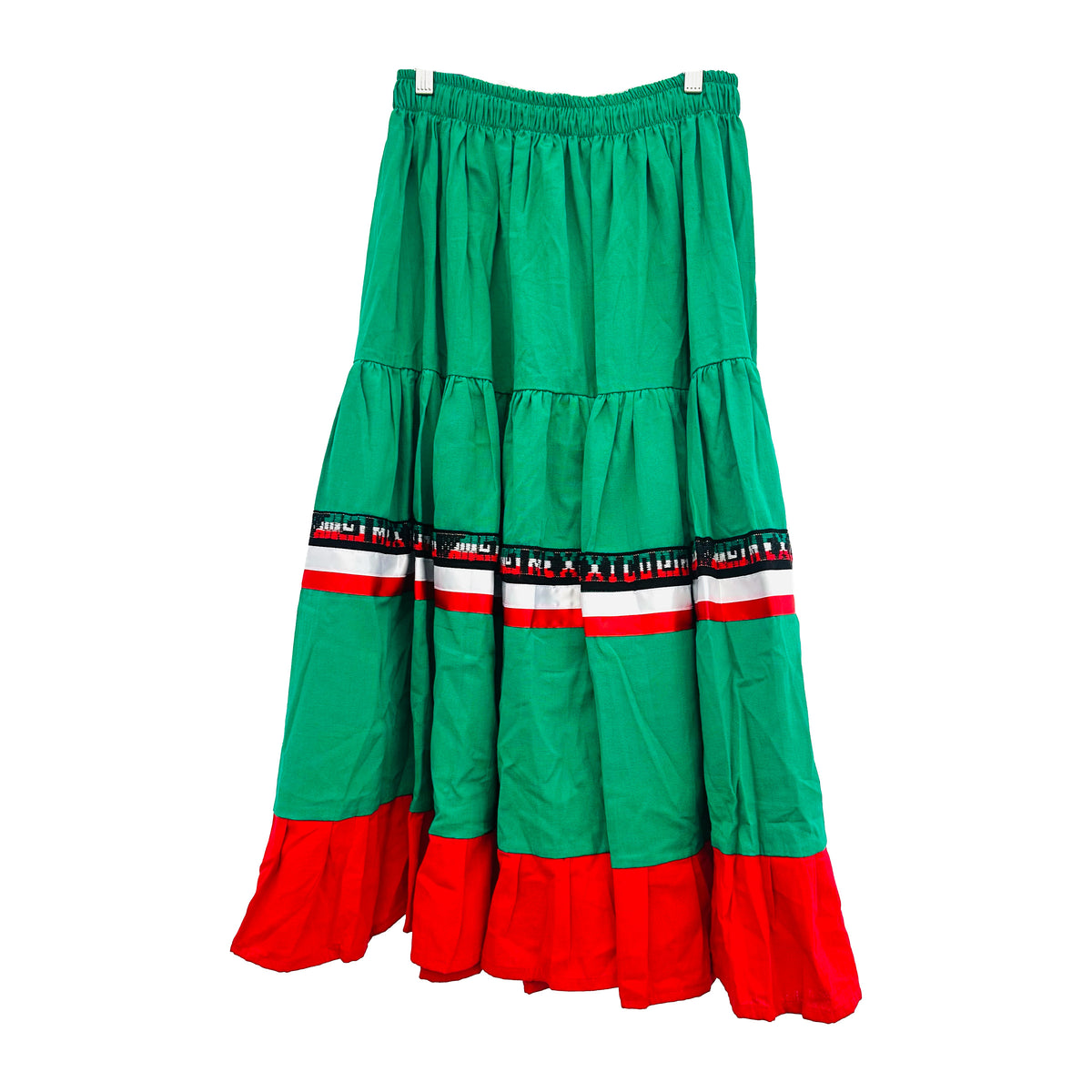 Dance Skirt - Green & Red