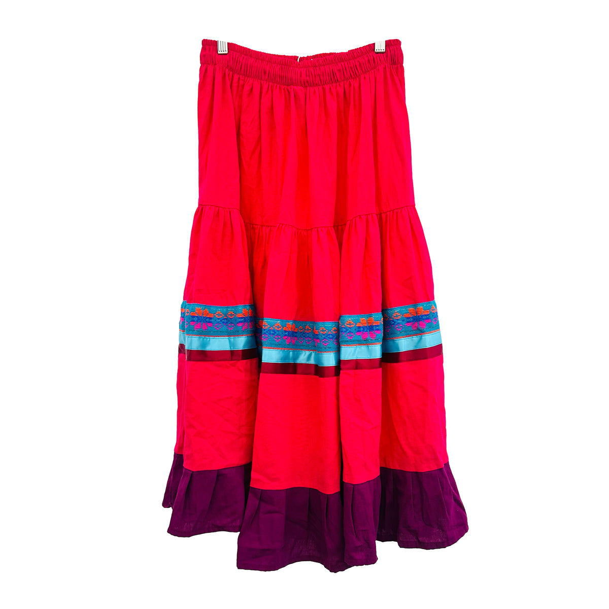 Dance Skirt - Red & Maroon