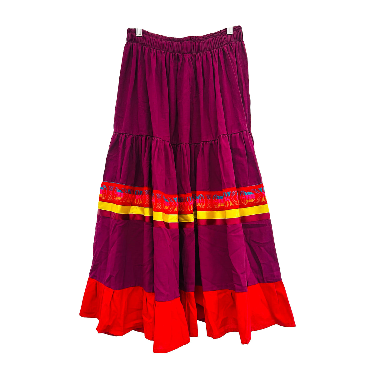 Dance Skirt - Maroon & Red