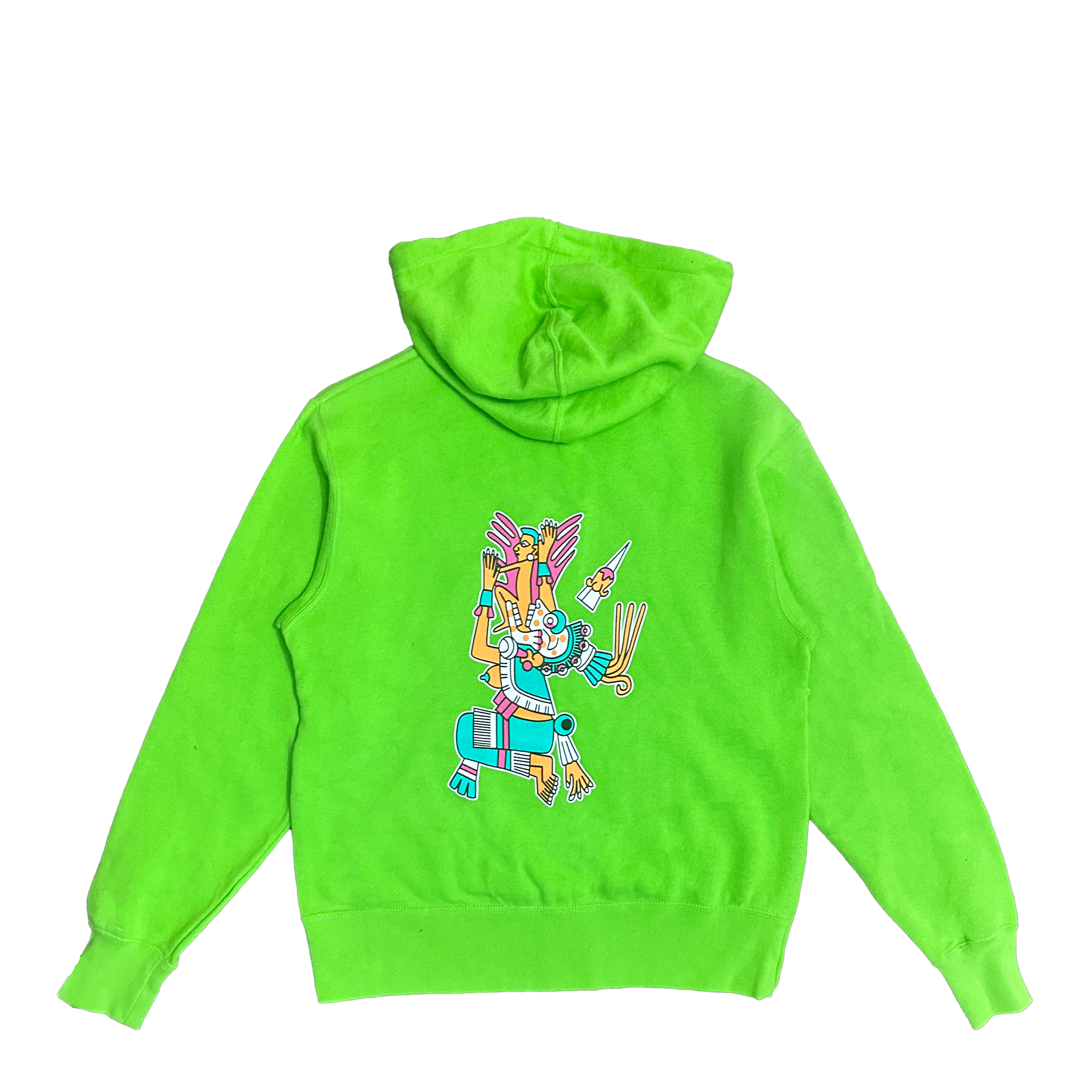 Zip-Up Hoodie - Mictlancihuatl - Lime Green