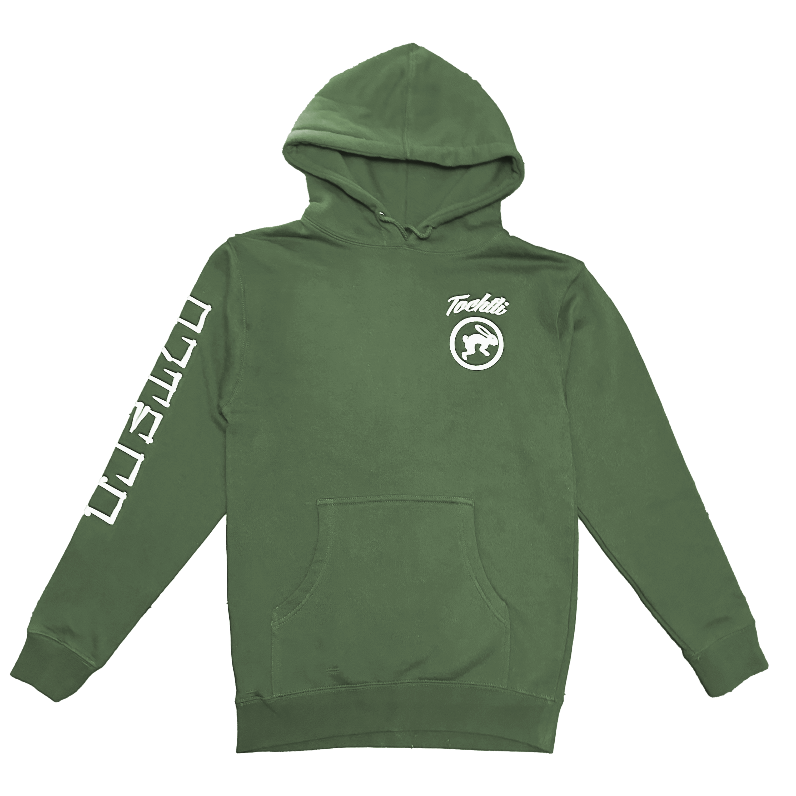 Hoodie - Aztec Calendar - Army Green