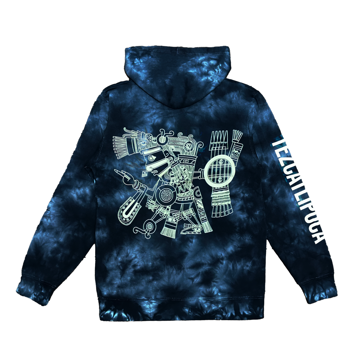 Hoodie - Tezcatlipoca black tie dye