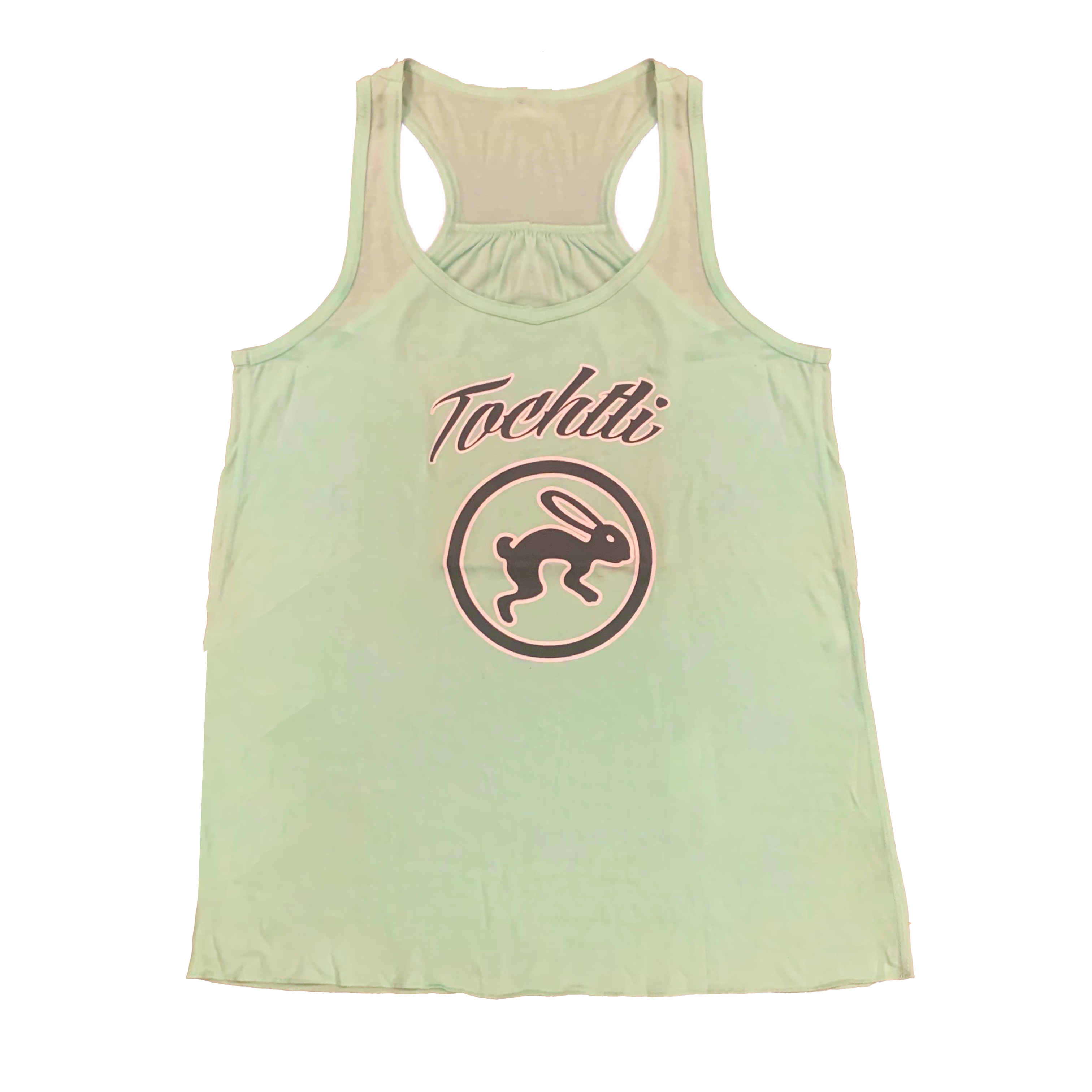 Tank Top - Ladies Flowy Razor Back - Tochtli Logo Mint