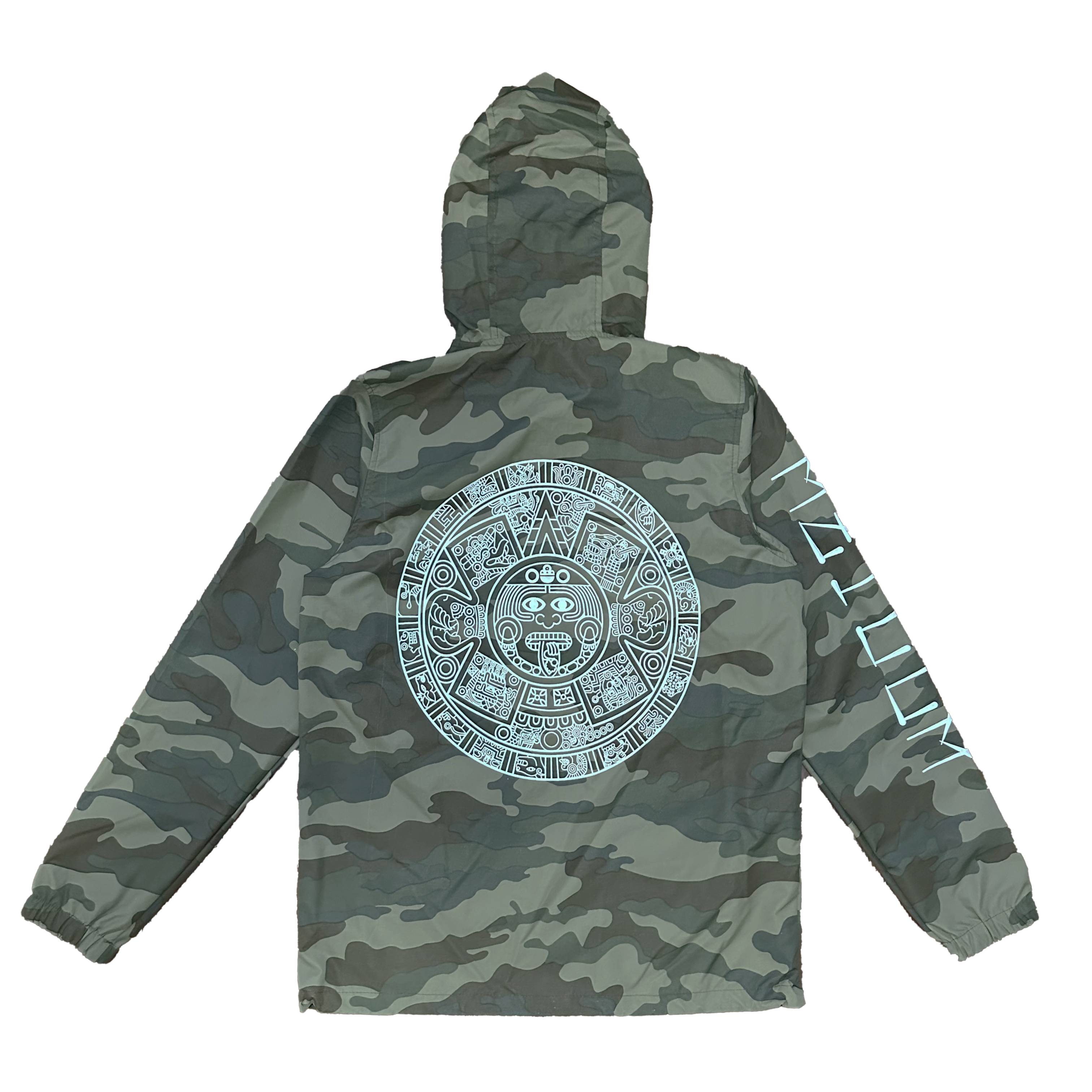 Windbreaker - Aztec Calendar Camo half zip
