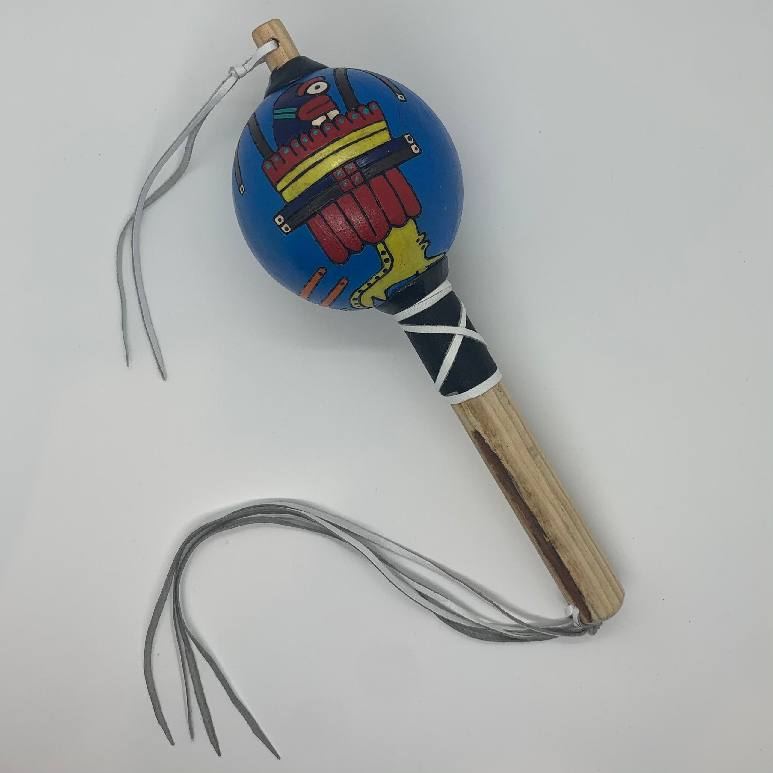 Aztec Dance Rattle painted 11