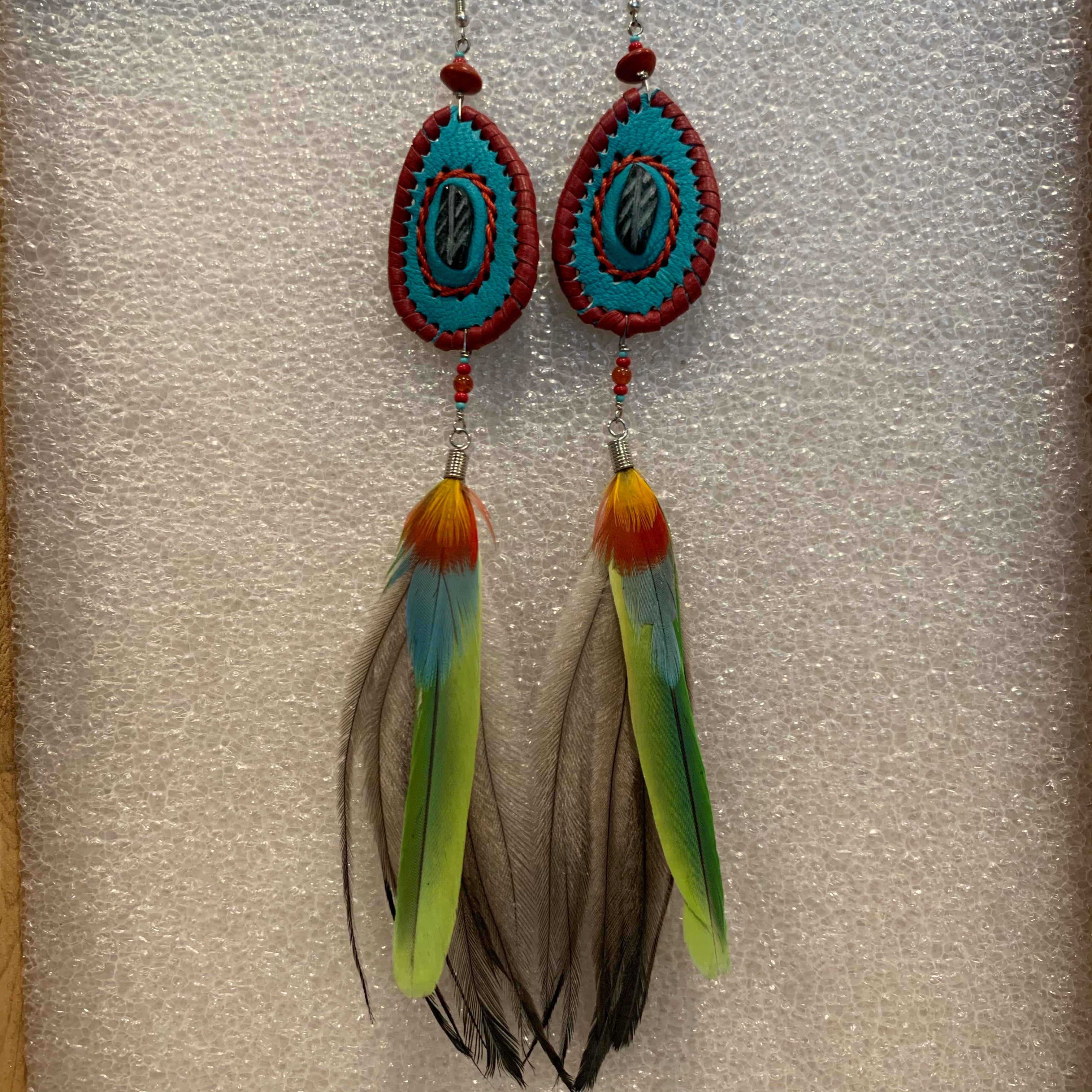Leather n Feather Earrings 51