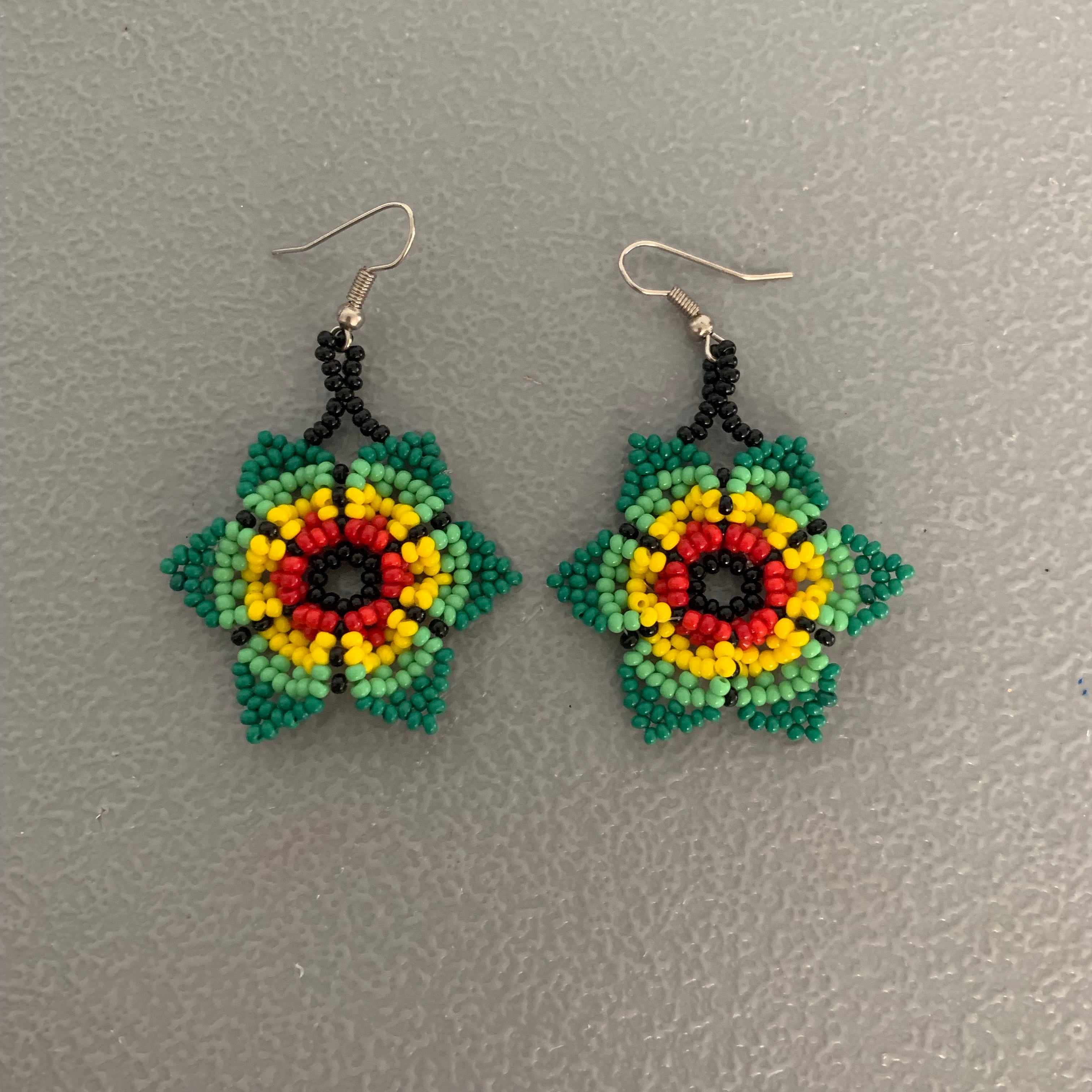 Beaded flower Earrings 12