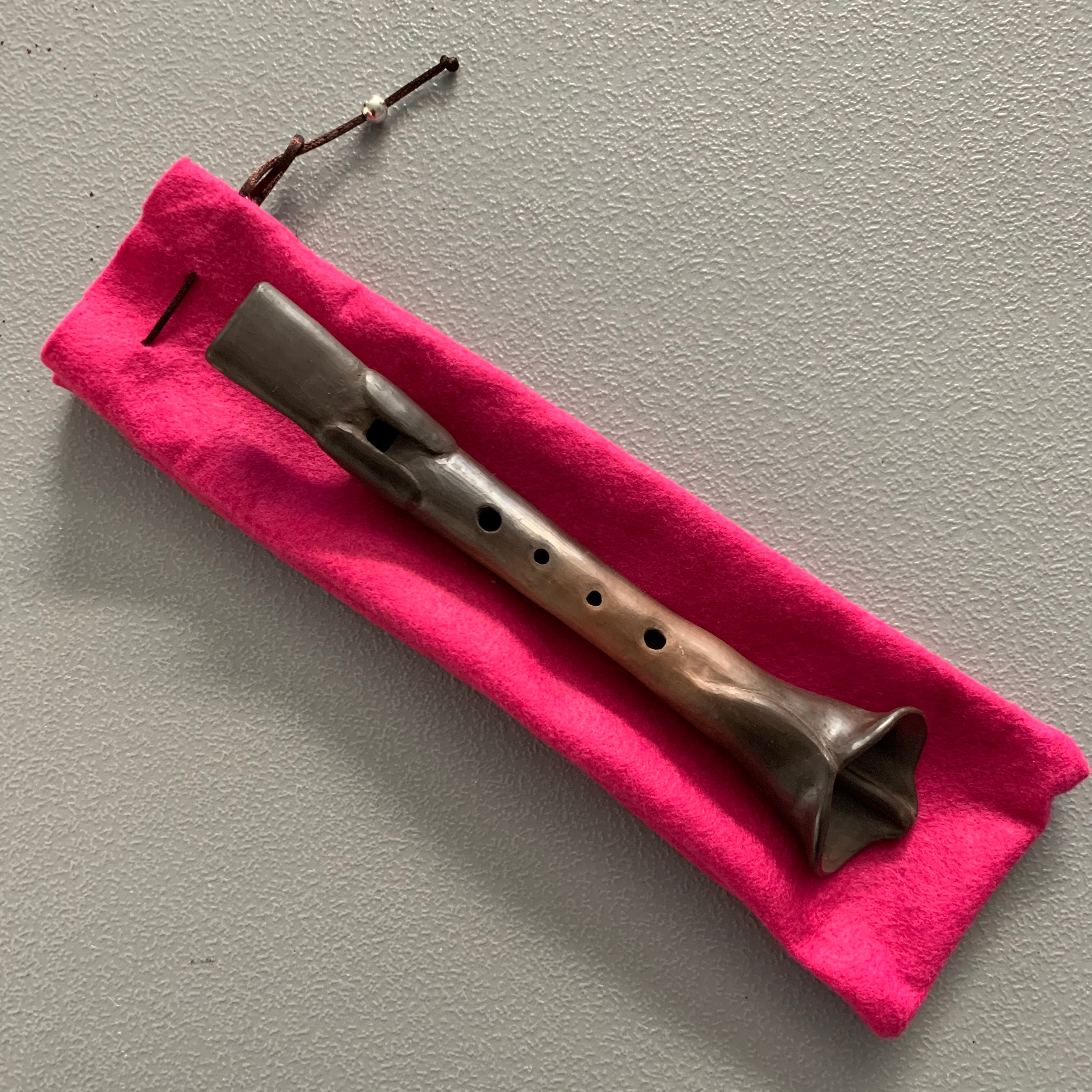 Clay Flute - Aztec Pre-Colombian replica 4 holes