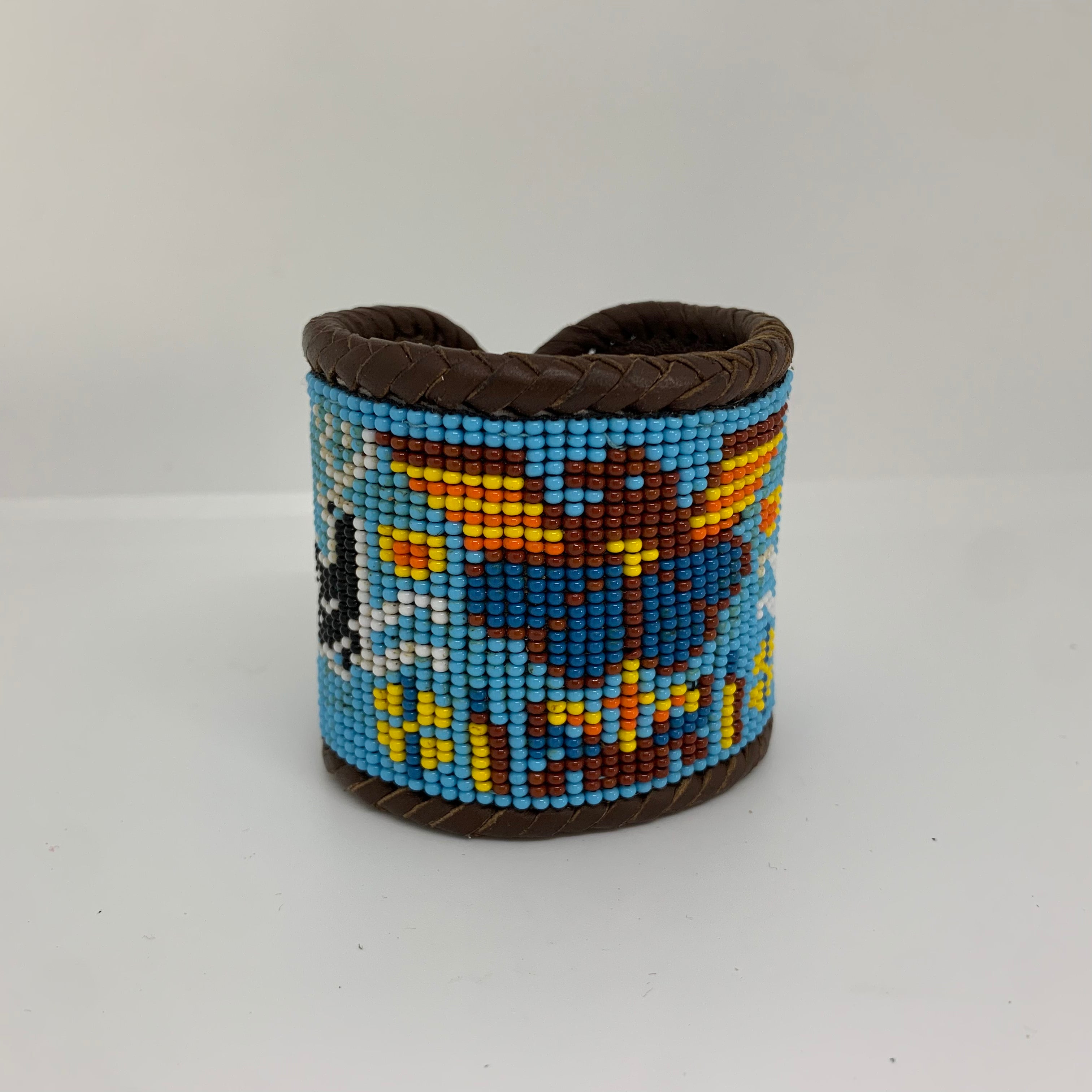 Beaded n leather bracelet 150