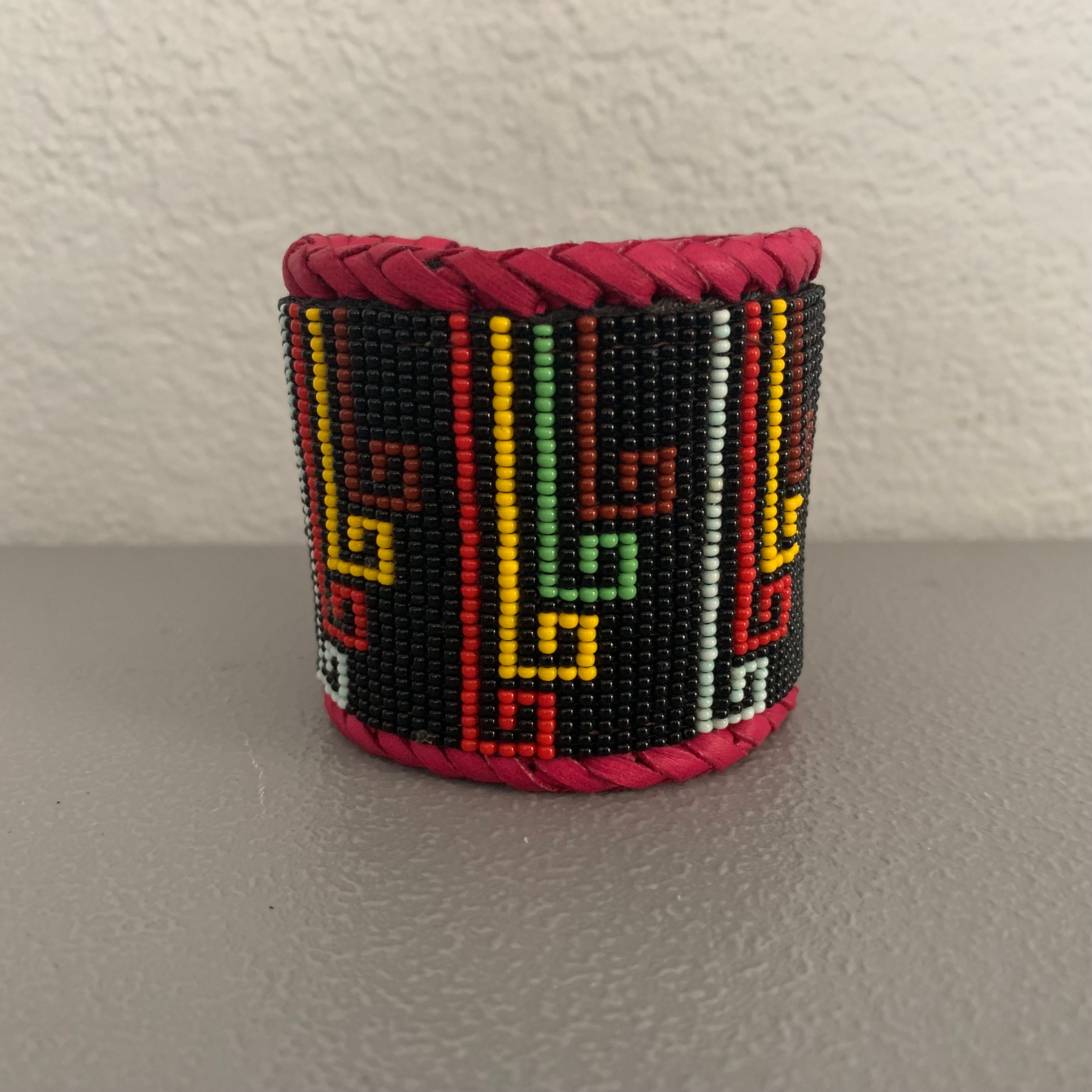 Beaded n leather bracelet 99