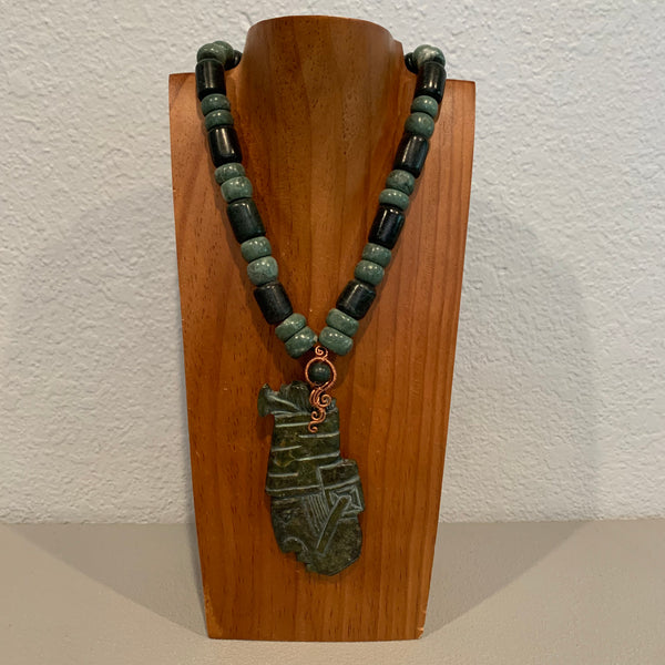 Necklace - Guatamala Jade Mayan Warrior
