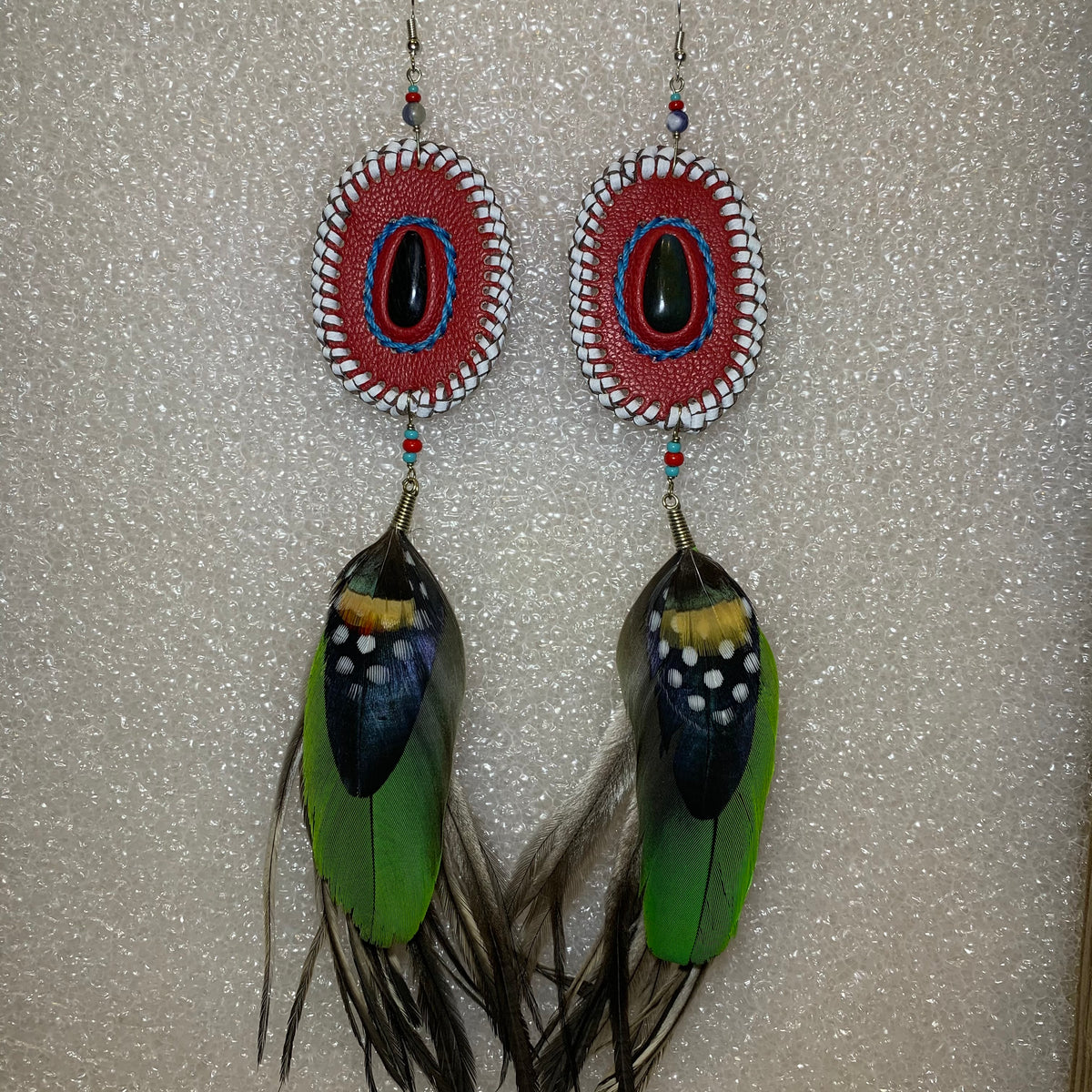 Leather n Feather Earrings 74