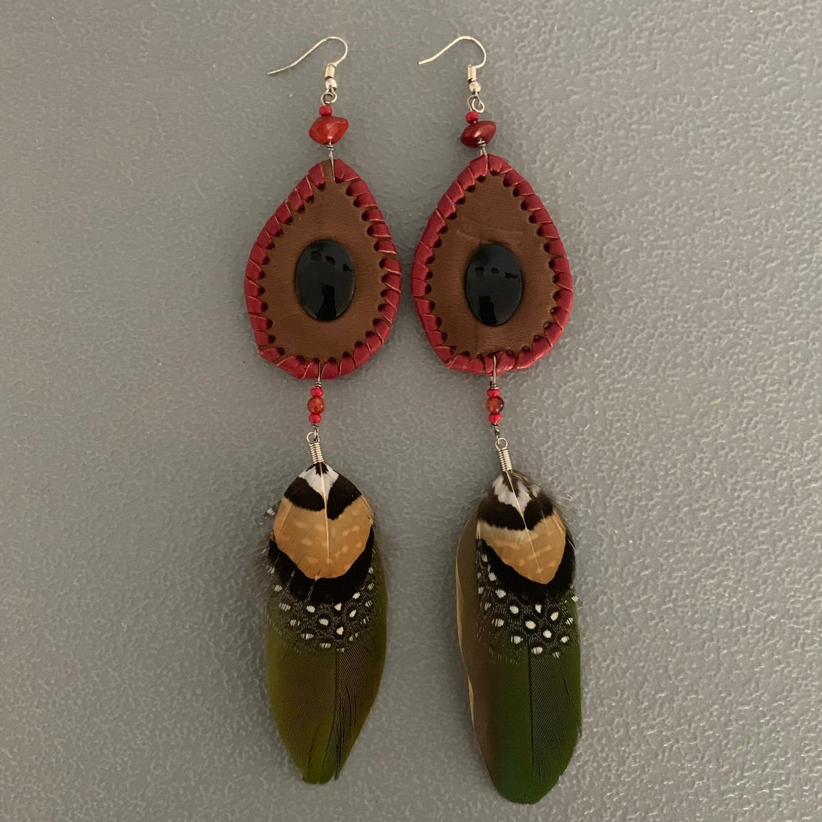 Leather n Feather Earrings 72