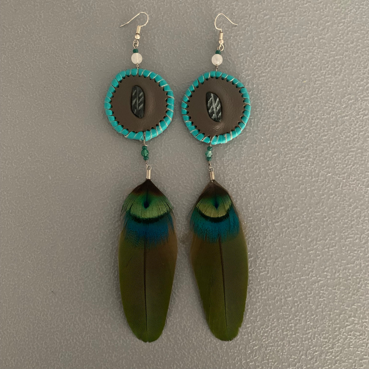 Leather n Feather Earrings 73
