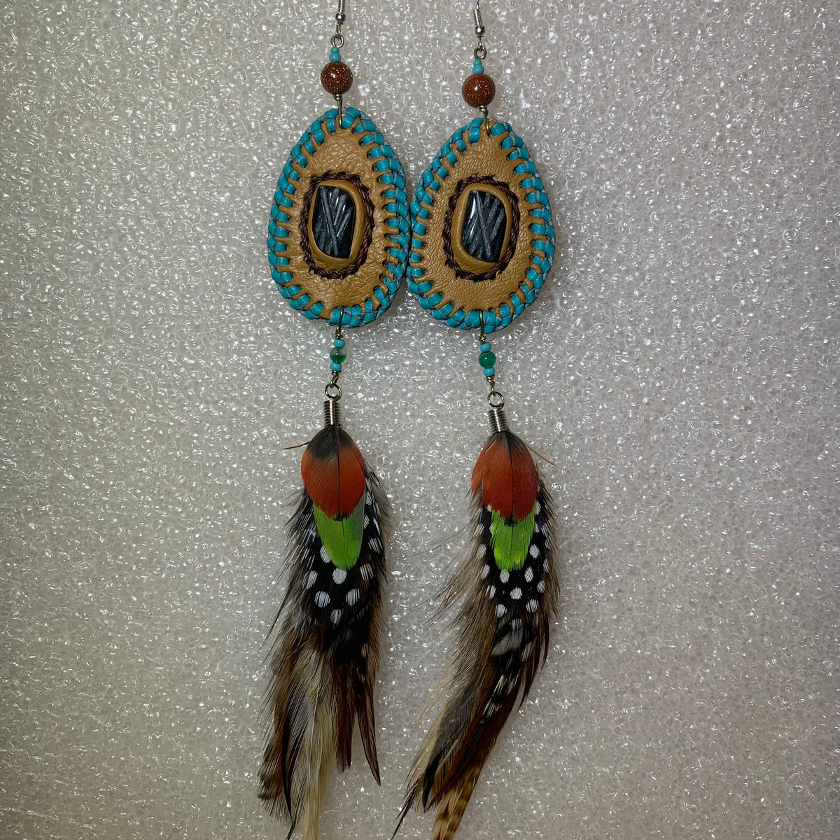 Leather n Feather Earrings 93
