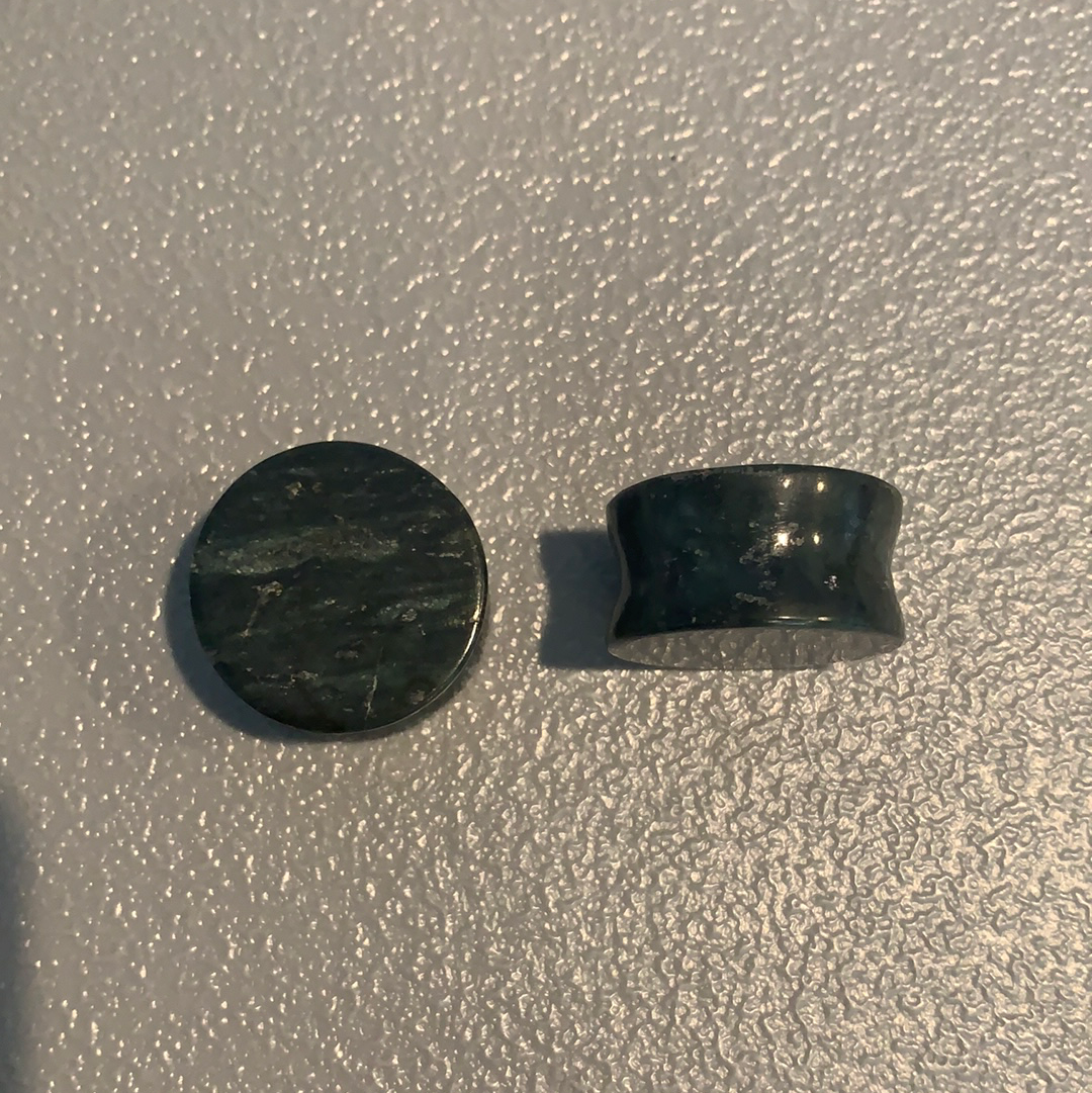 Earrings Jade plugs 1.10”