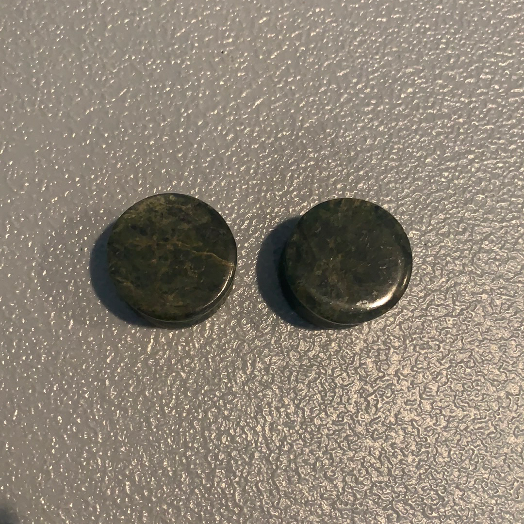Earrings Jade plugs 15/16”