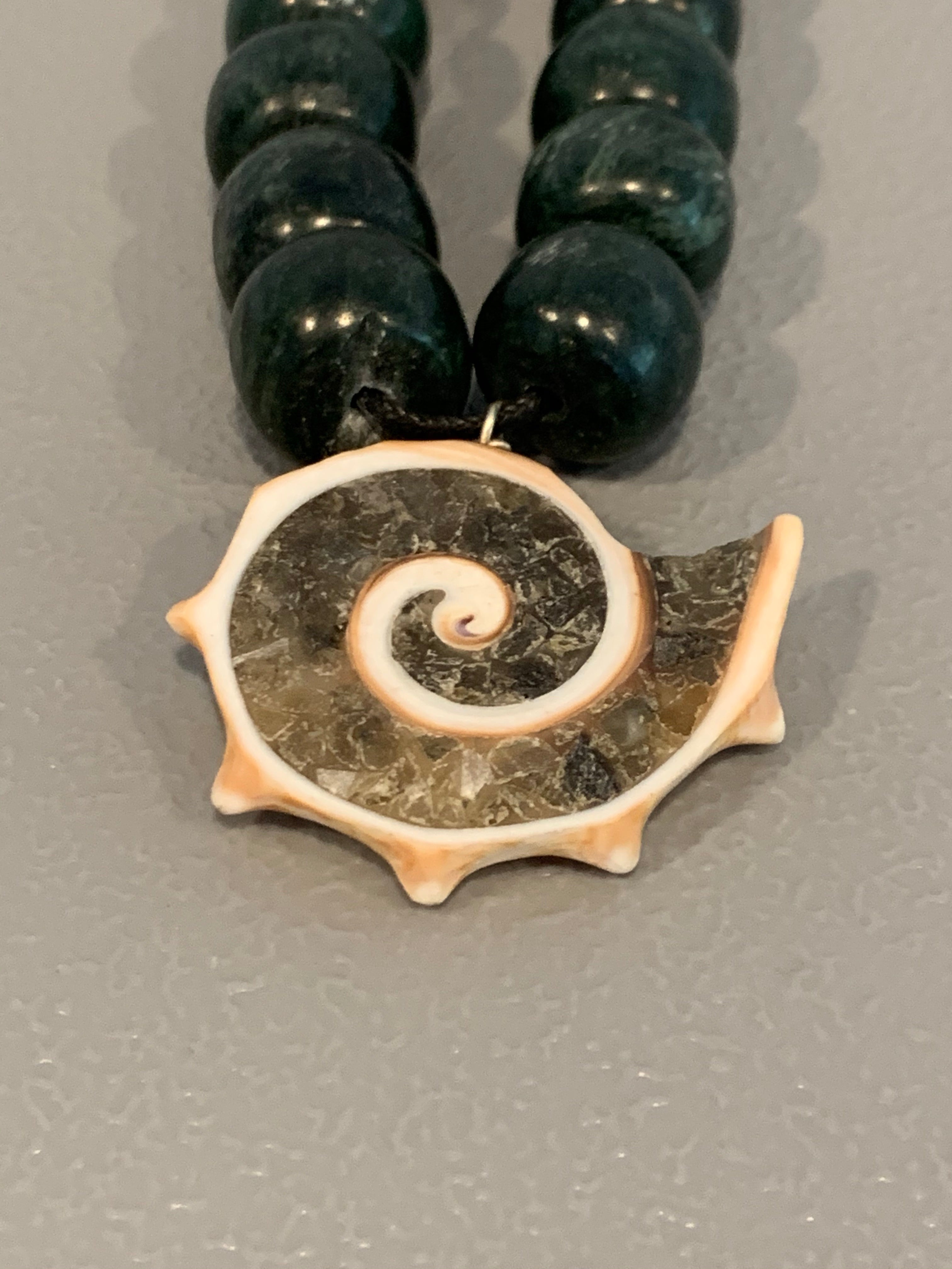 Necklace - Guatamala Jade & Caracol 2