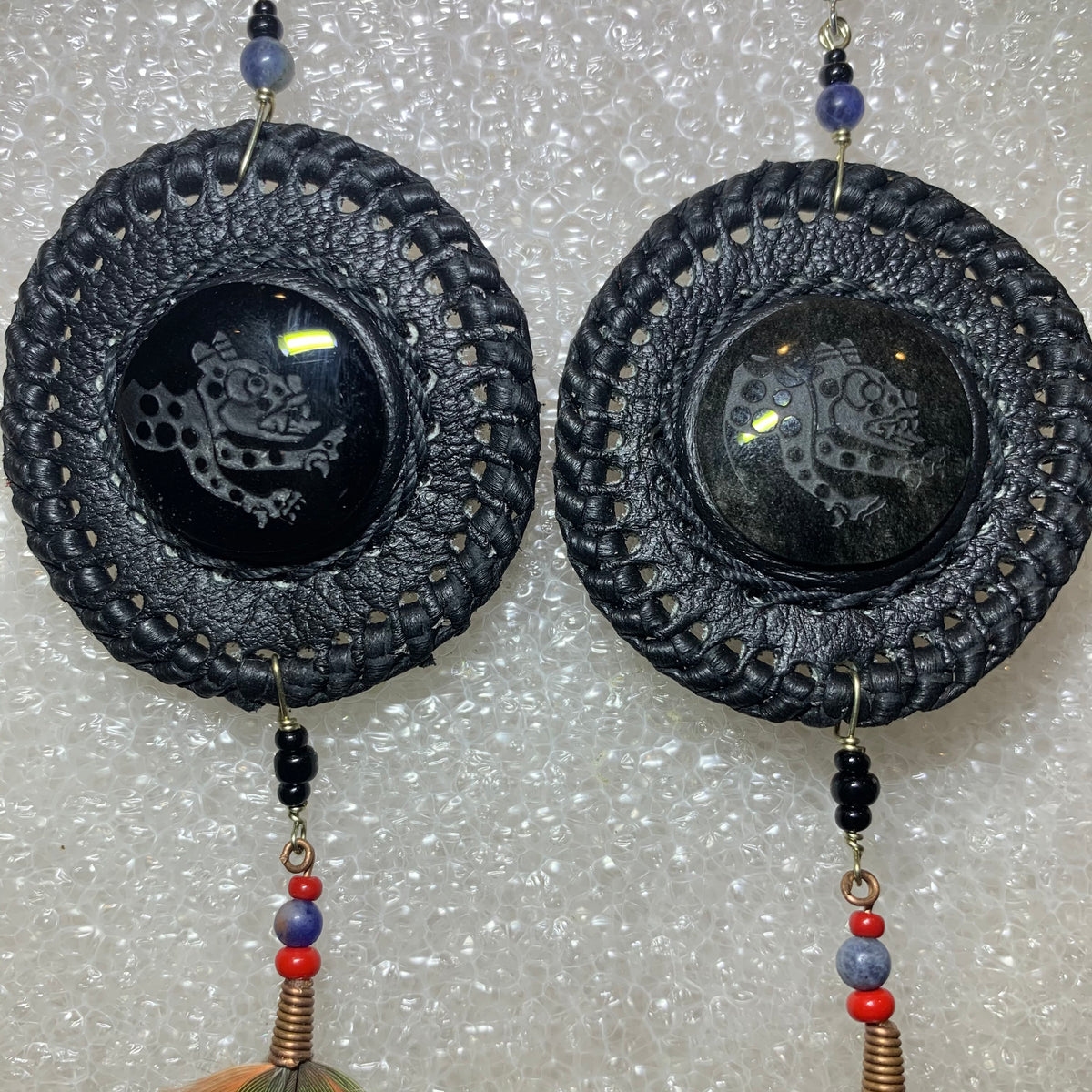 Leather n Feather Earrings 86