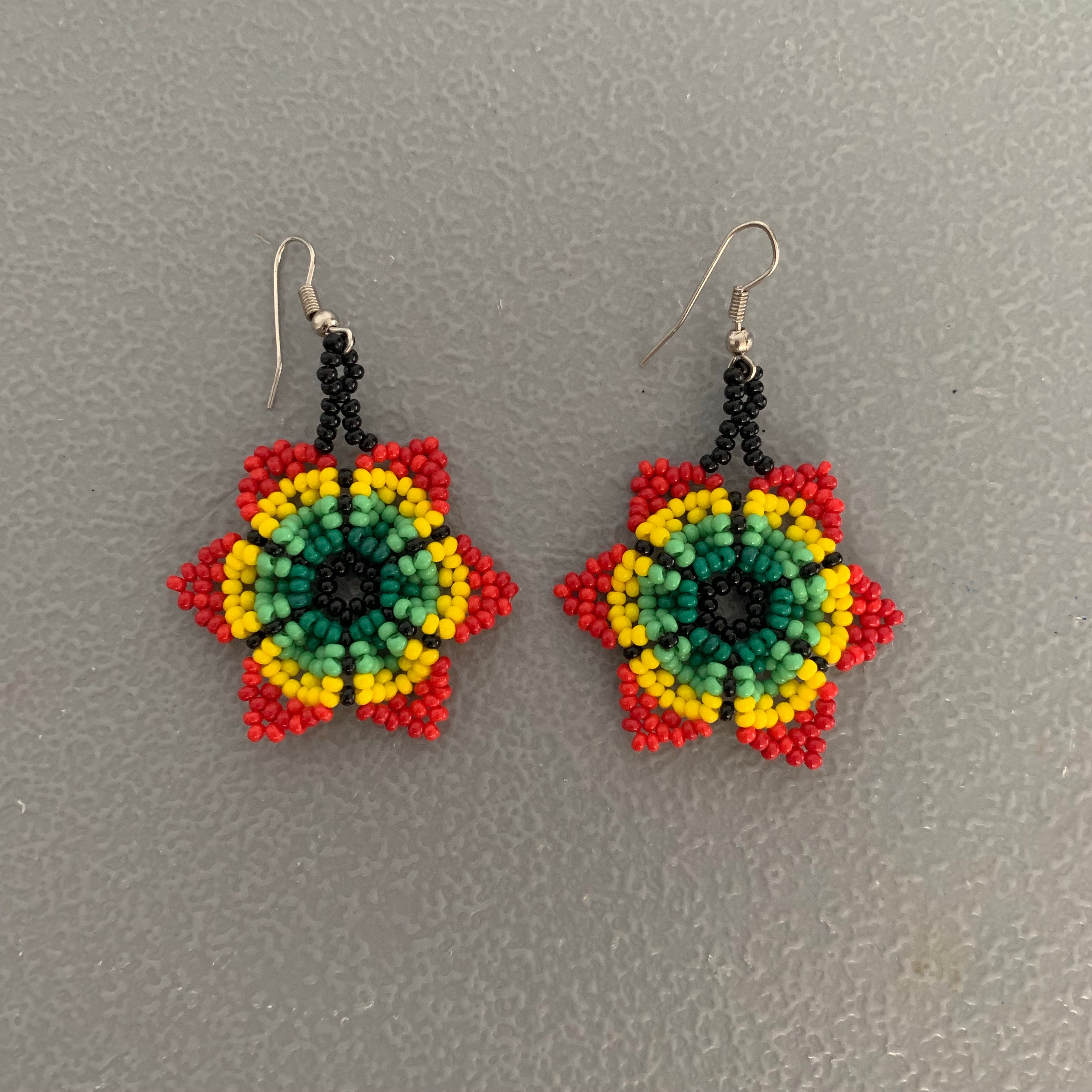 Beaded flower Earrings 14