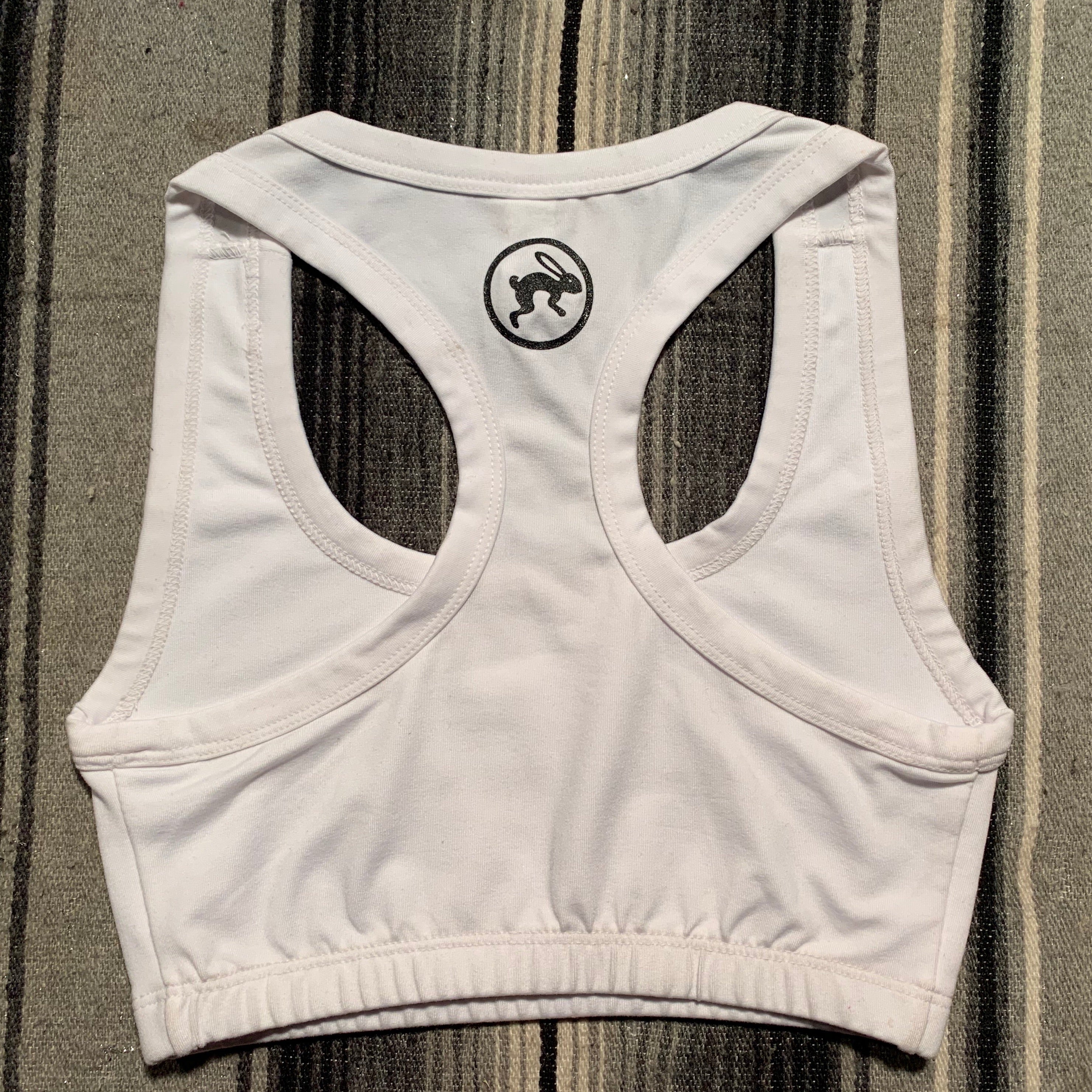 Sports Bra (white)- Tochtli Logo