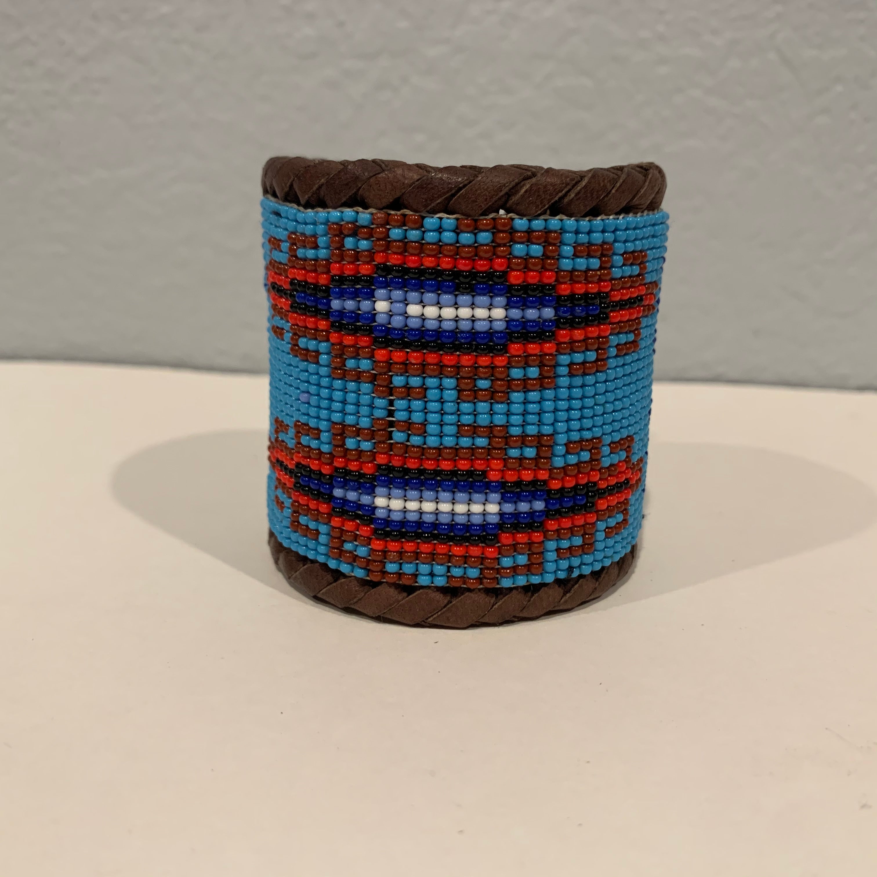 Beaded n leather bracelet 9
