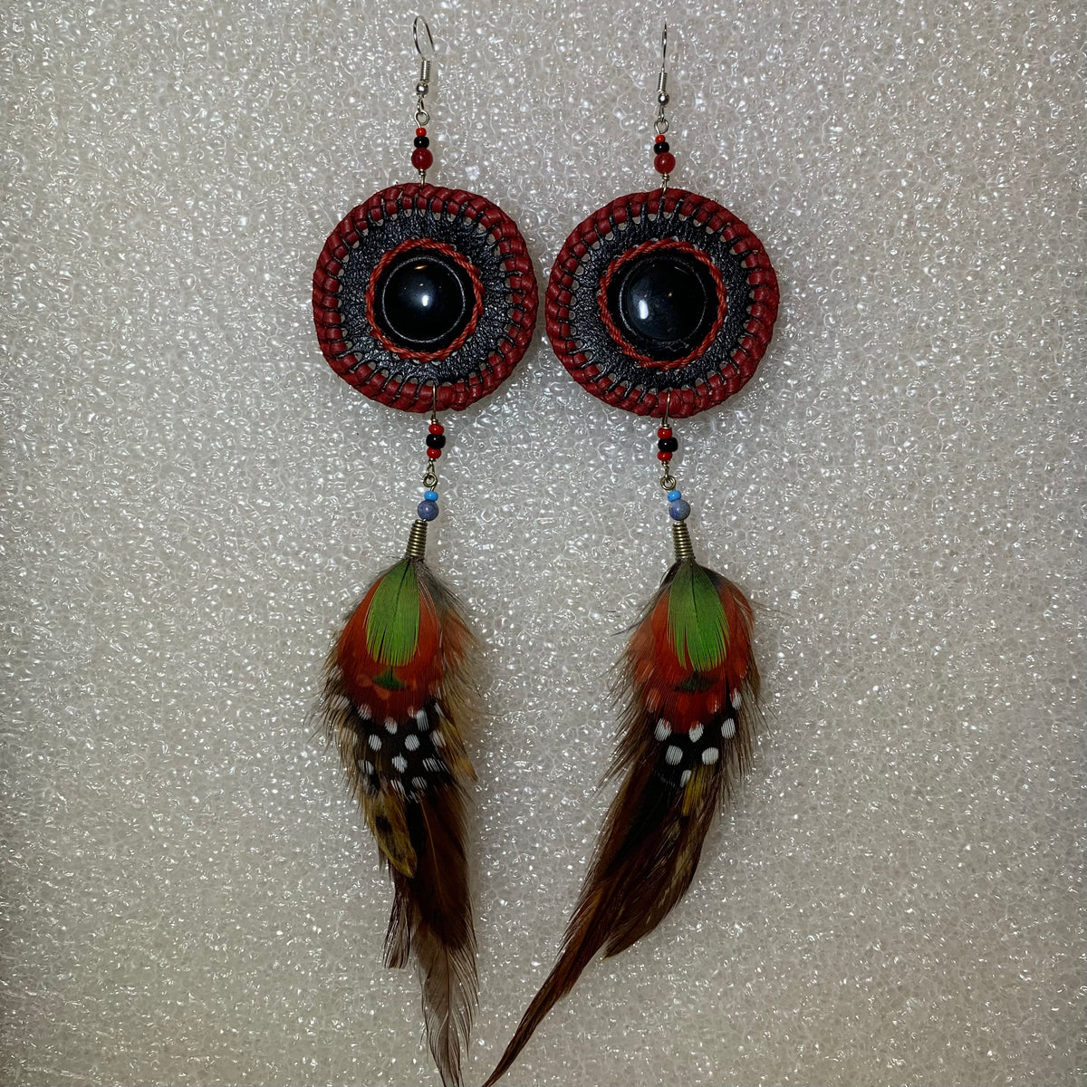Leather n Feather Earrings 91