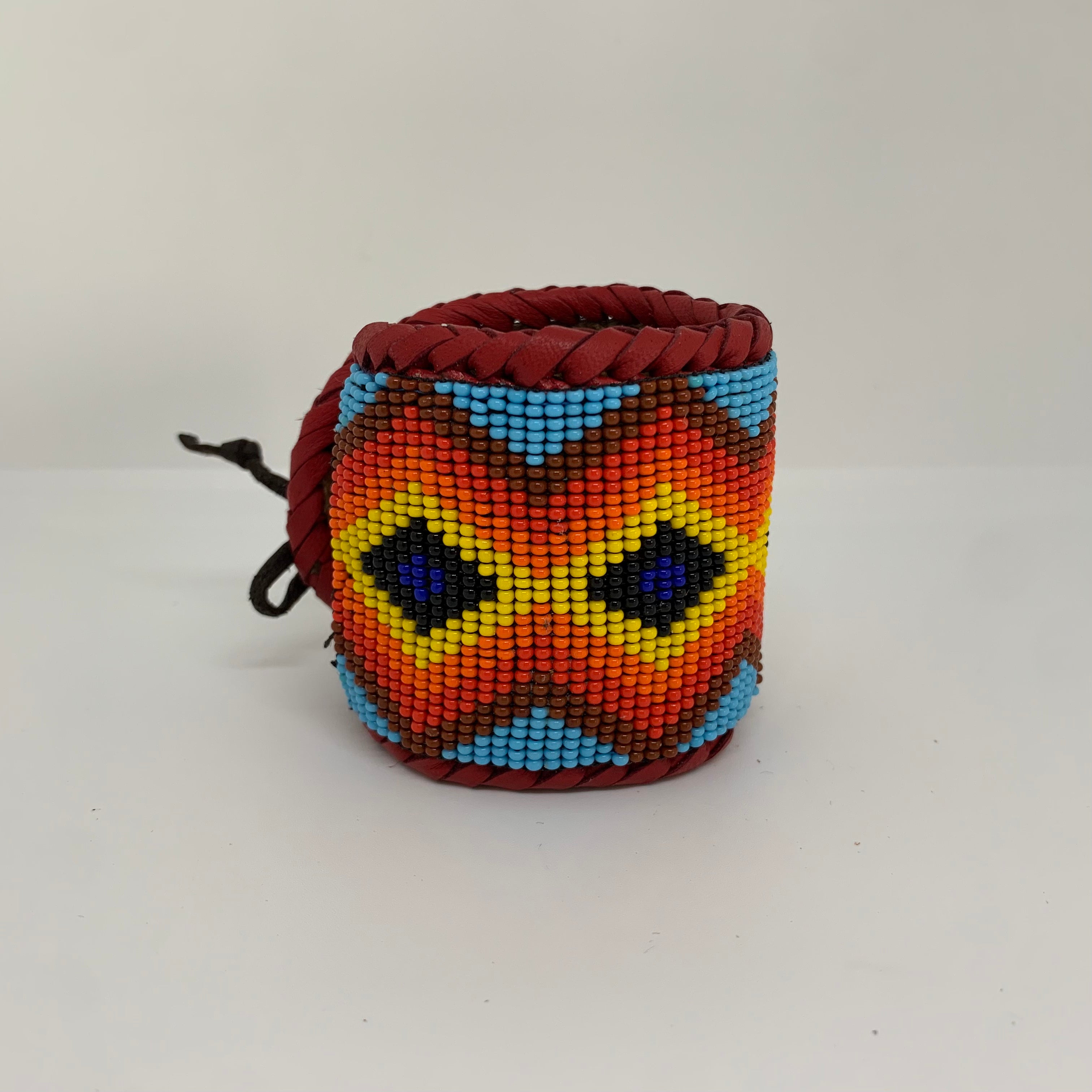 Beaded n leather bracelet 157