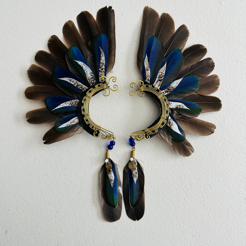 Feather wing cuff Earrings 937